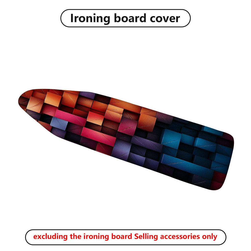 1-Piece Colorful Abstract Geometric Pattern  Ironing Board Cover, Universal Size, Without Board
