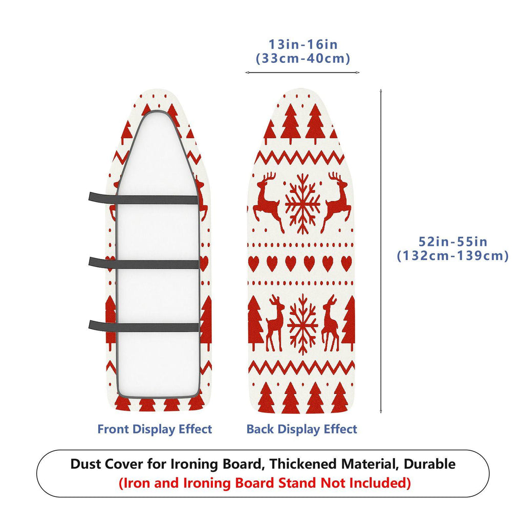 1-Piece Christmas Reindeer Snowflake  Ironing Board Cover, Universal Size, Without Board