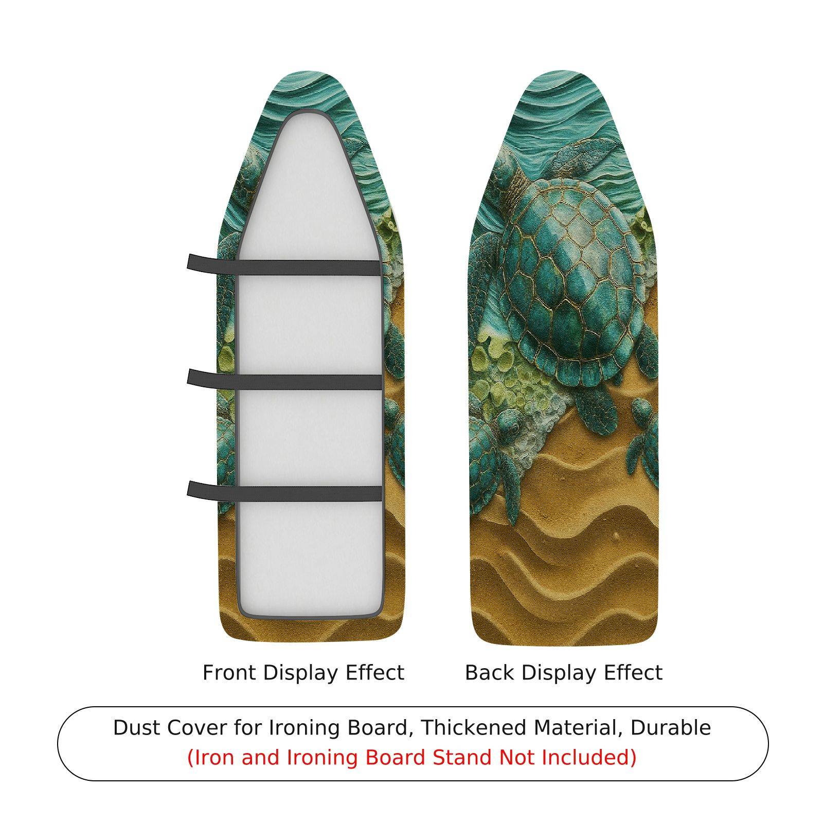 1-Piece Sea Turtle Ocean Beach  Ironing Board Cover, Universal Size, Without Board