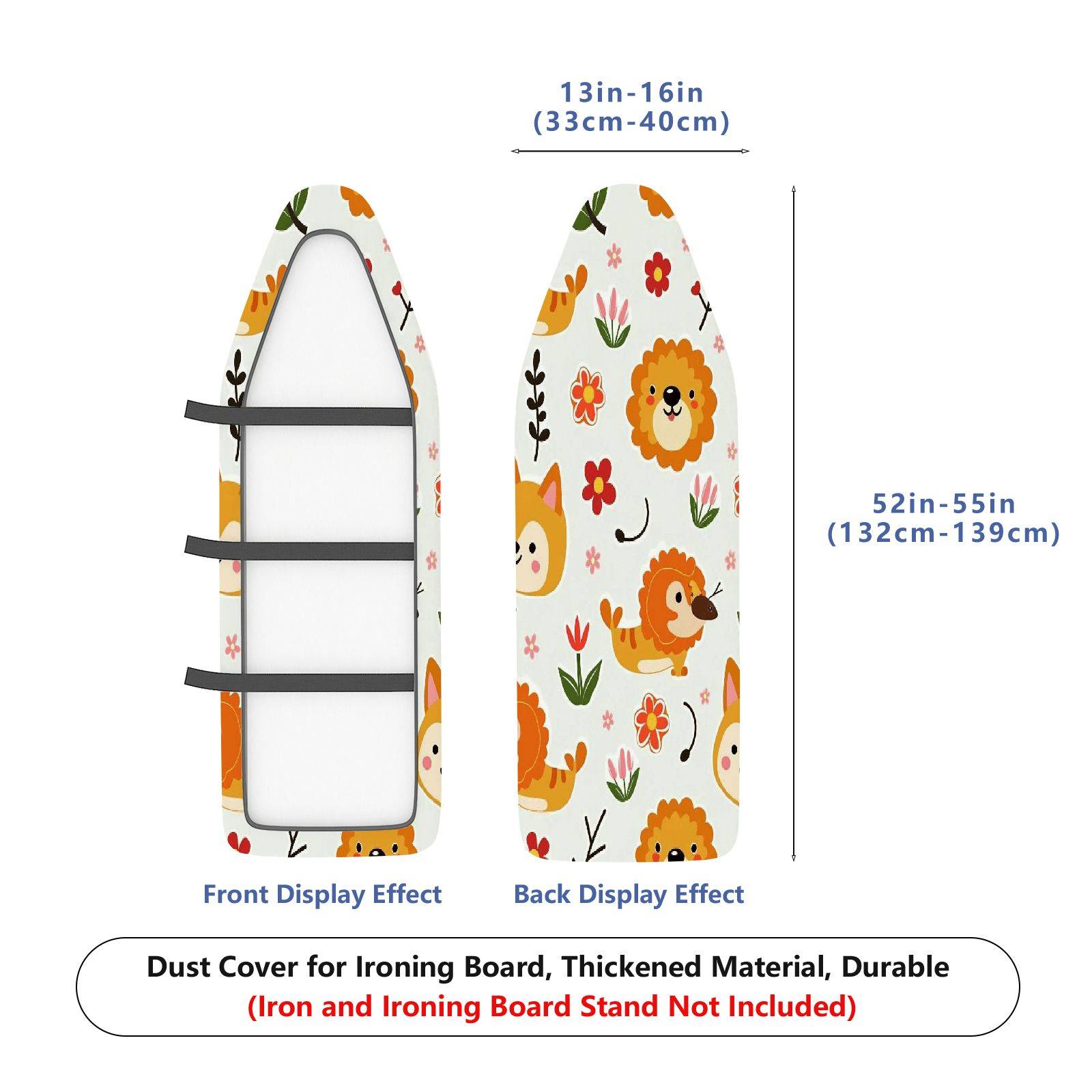 1-Piece Animal Floral  Ironing Board Cover, Universal Size, Without Board