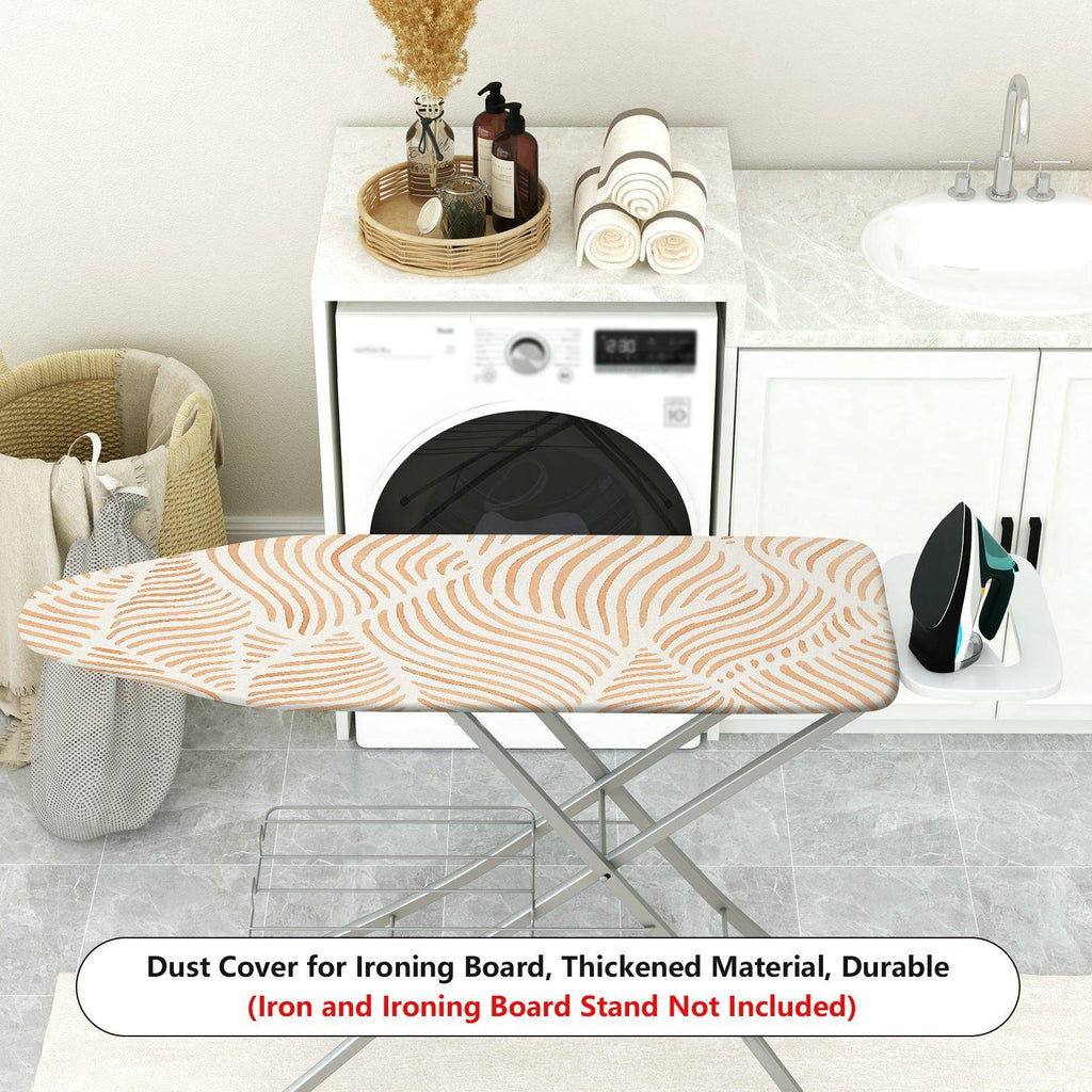 1-Piece Beige Brown Swirl Pattern Decorative  Ironing Board Cover, Universal Size, Without Board