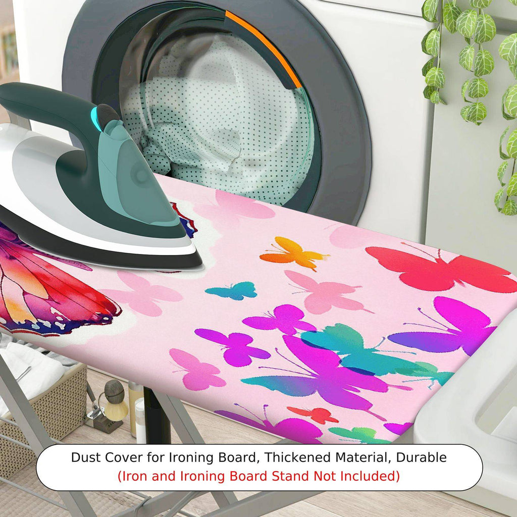 1-Piece butterfly pink colorful  Ironing Board Cover, Universal Size, Without Board