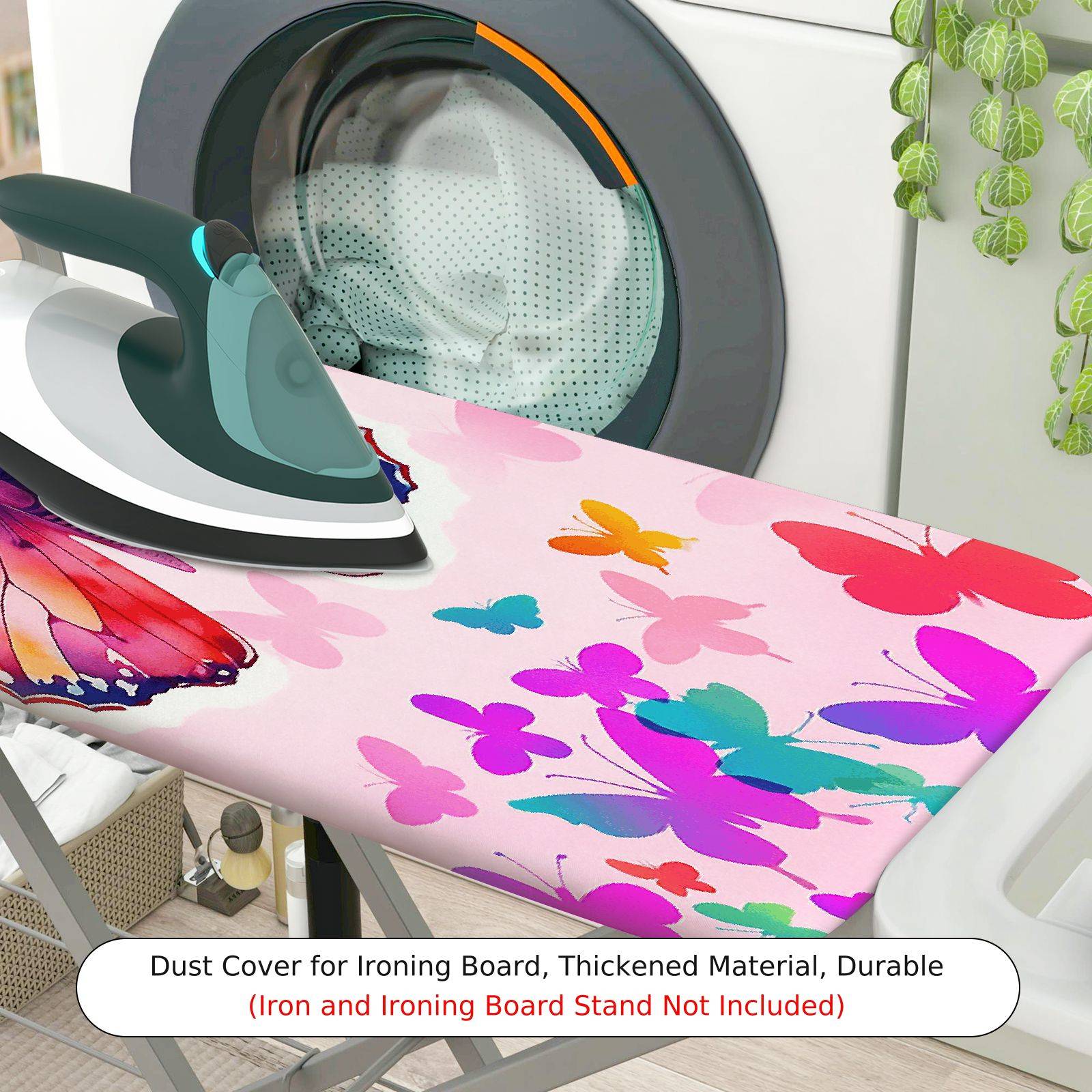 1-Piece butterfly pink colorful  Ironing Board Cover, Universal Size, Without Board