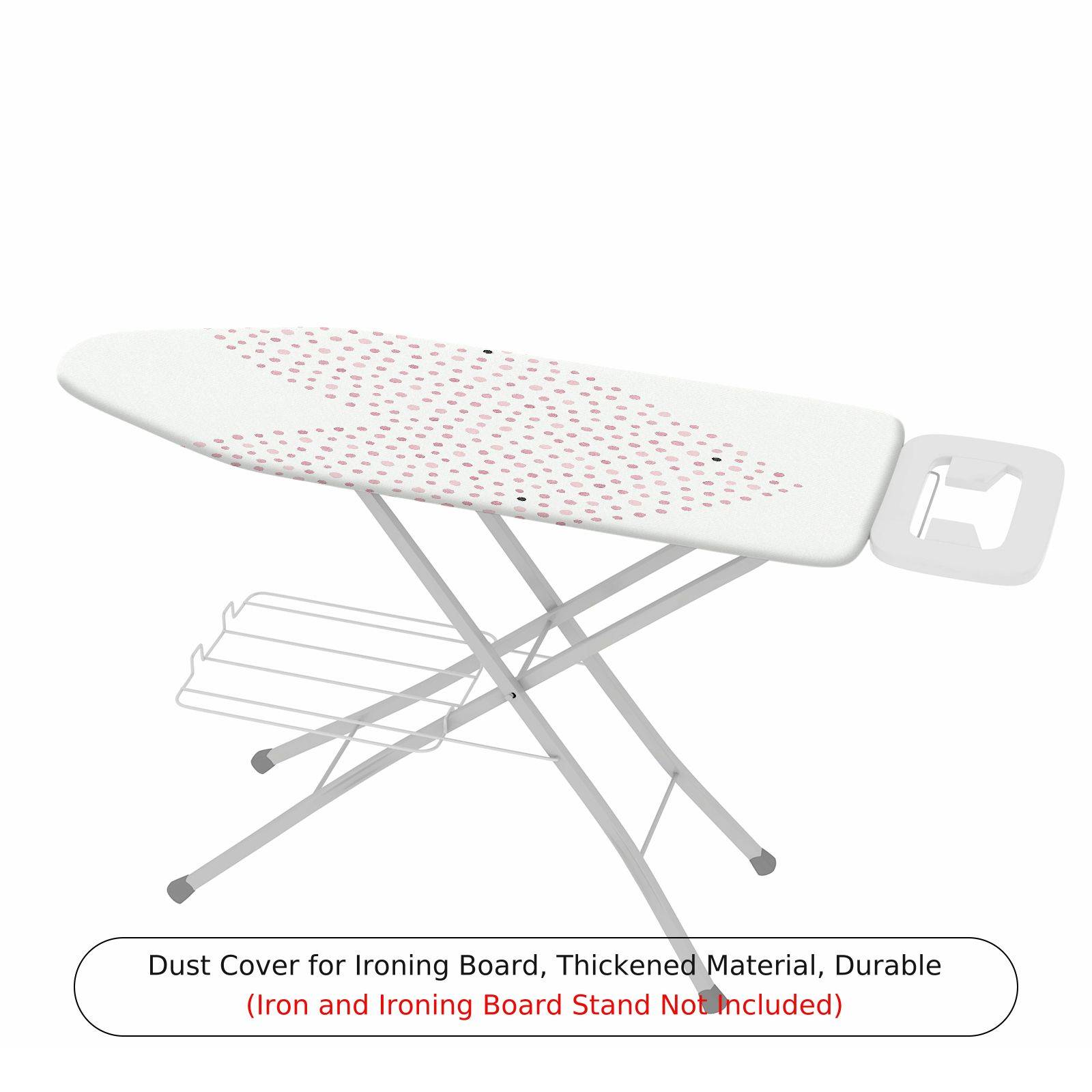 1-Piece Dotted White Pink  Ironing Board Cover, Universal Size, Without Board