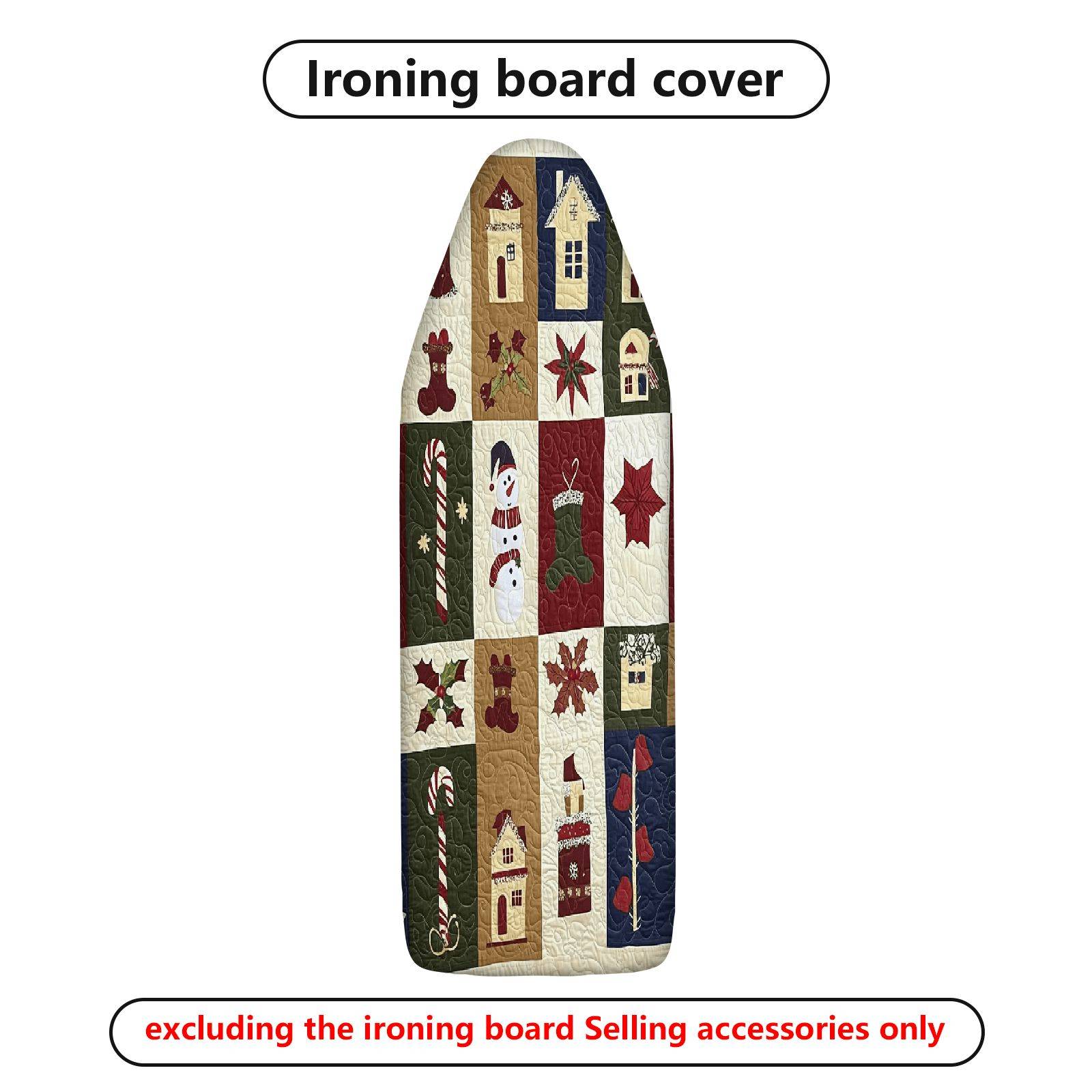 1-Piece Christmas Snowman Candy  Ironing Board Cover, Universal Size, Without Board