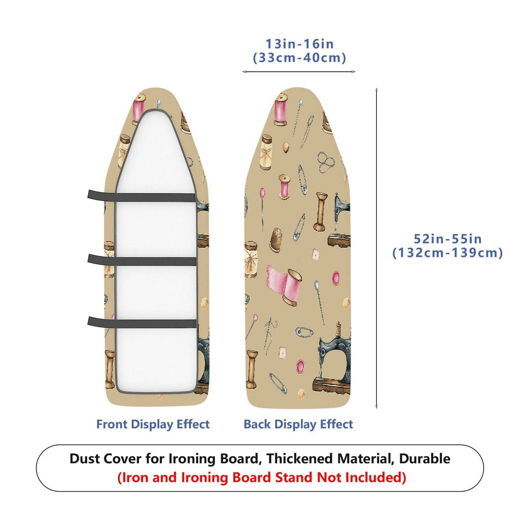 1-Piece Sewing Pattern Retro Style Beige  Ironing Board Cover, Universal Size, Without Board