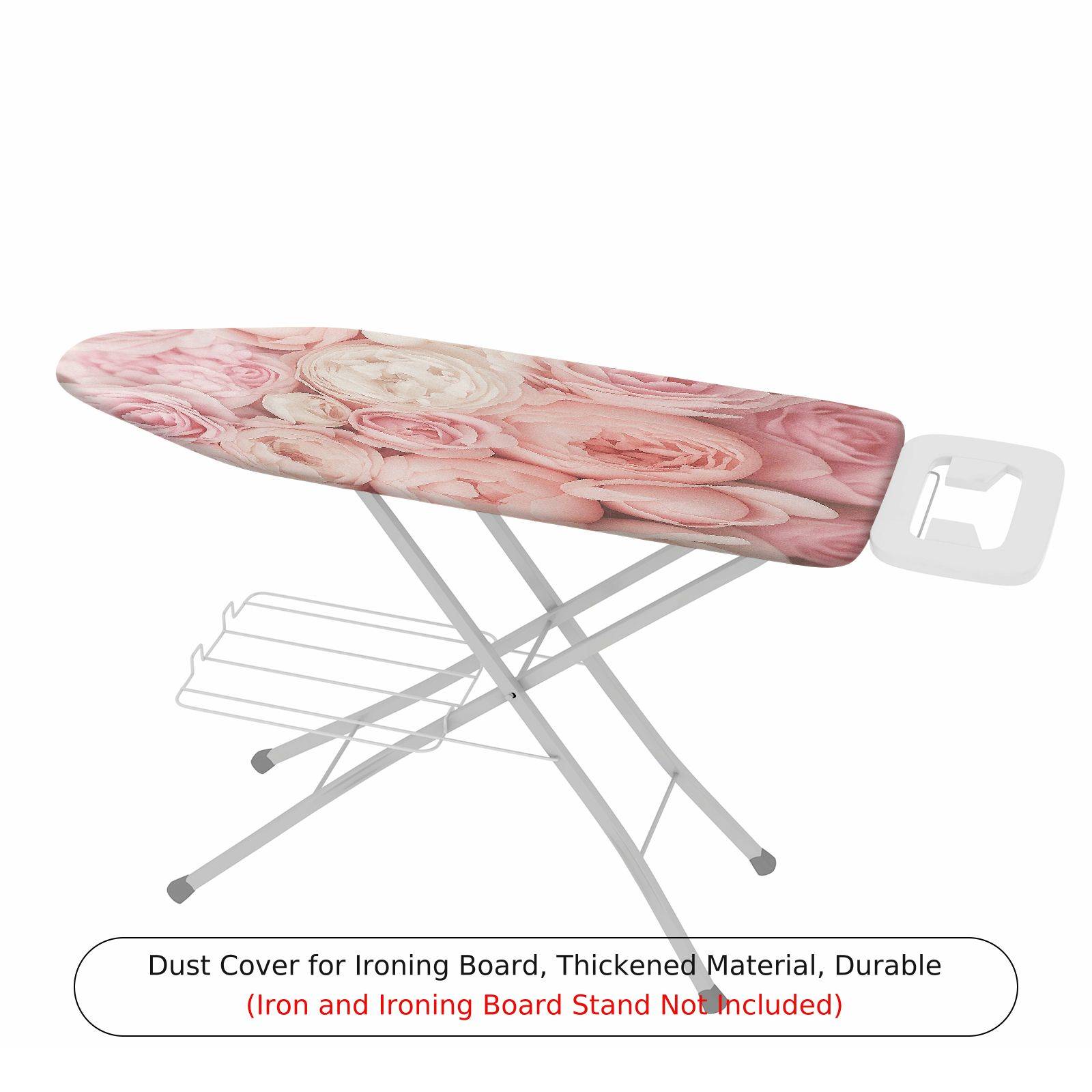 1-Piece Floral Pink White  Ironing Board Cover, Universal Size, Without Board