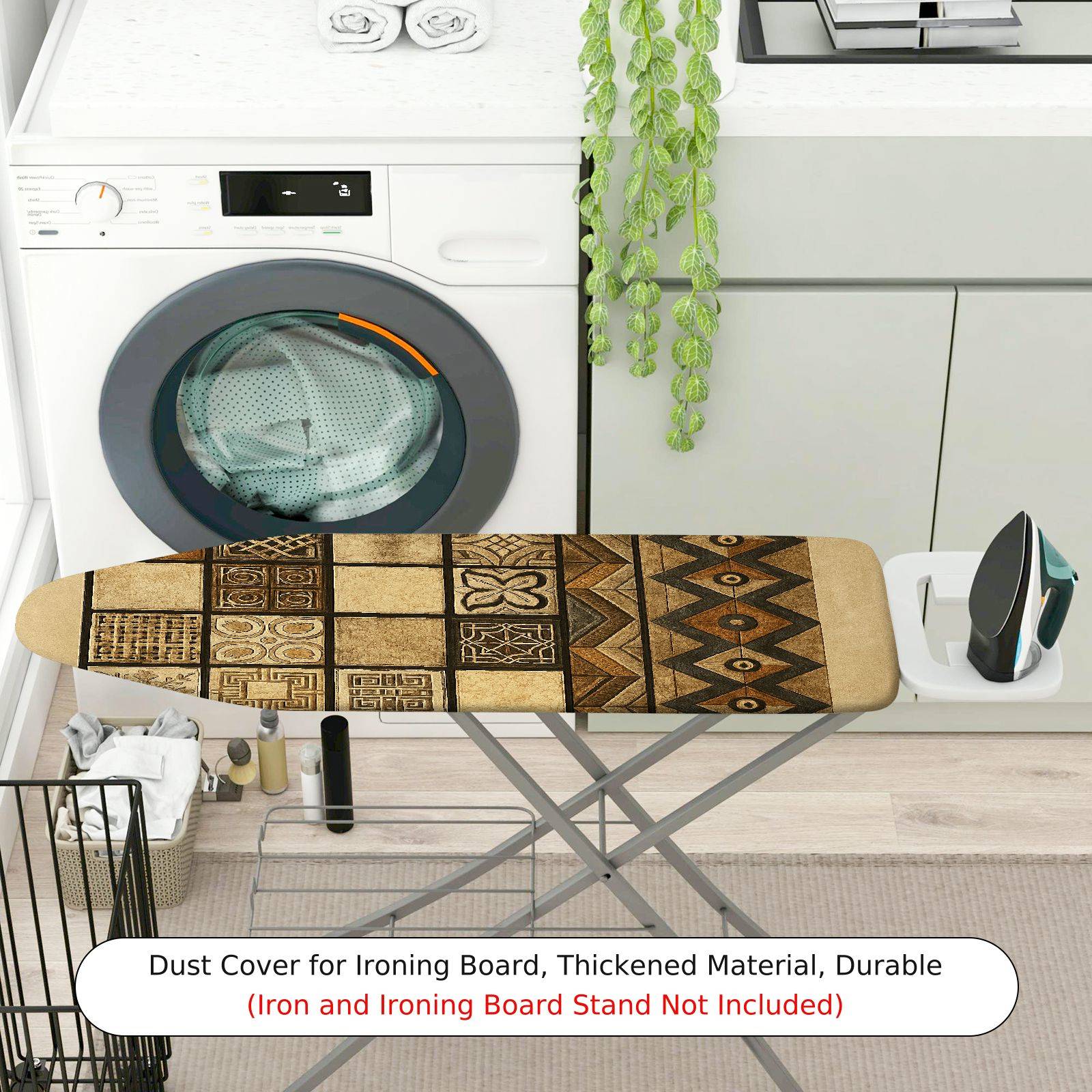 1-Piece Geometric Retro Ethnic  Ironing Board Cover, Universal Size, Without Board