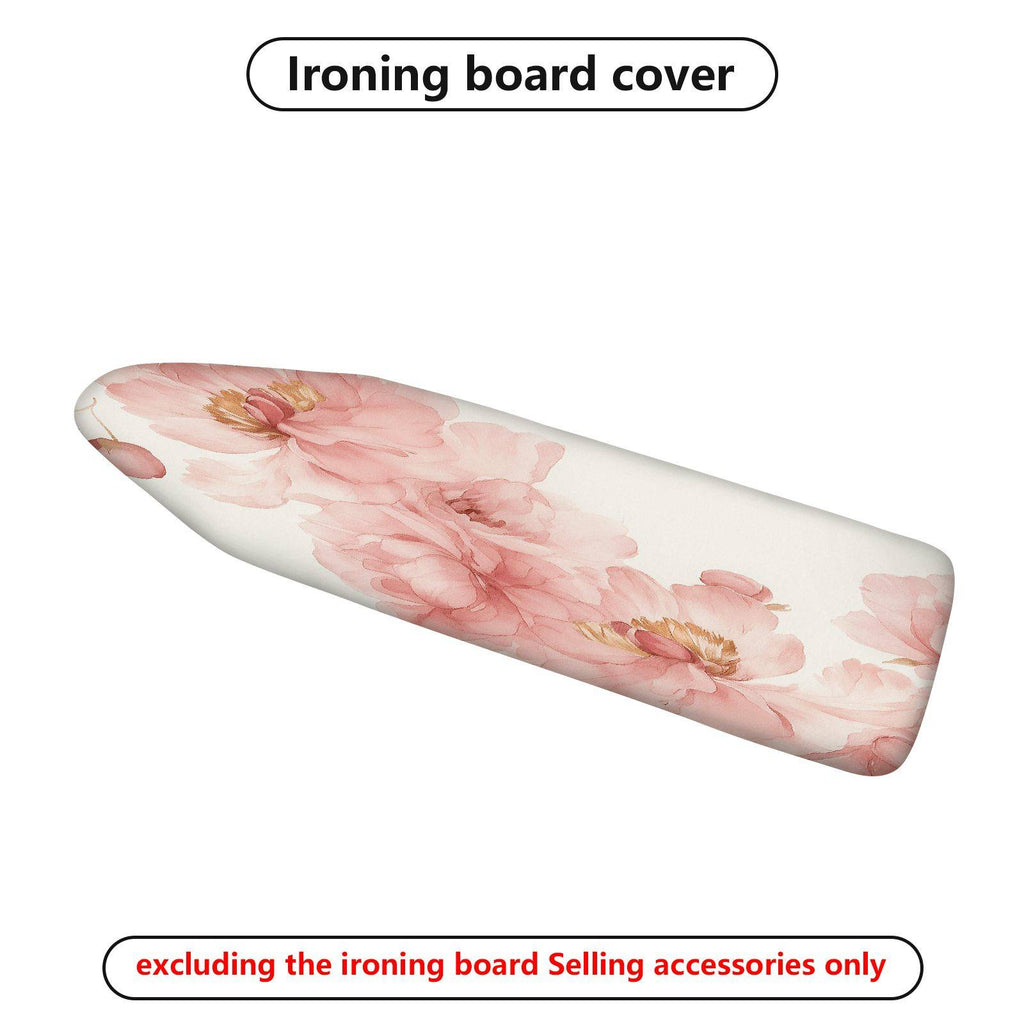 1-Piece Floral Pink Peony Elegant  Ironing Board Cover, Universal Size, Without Board