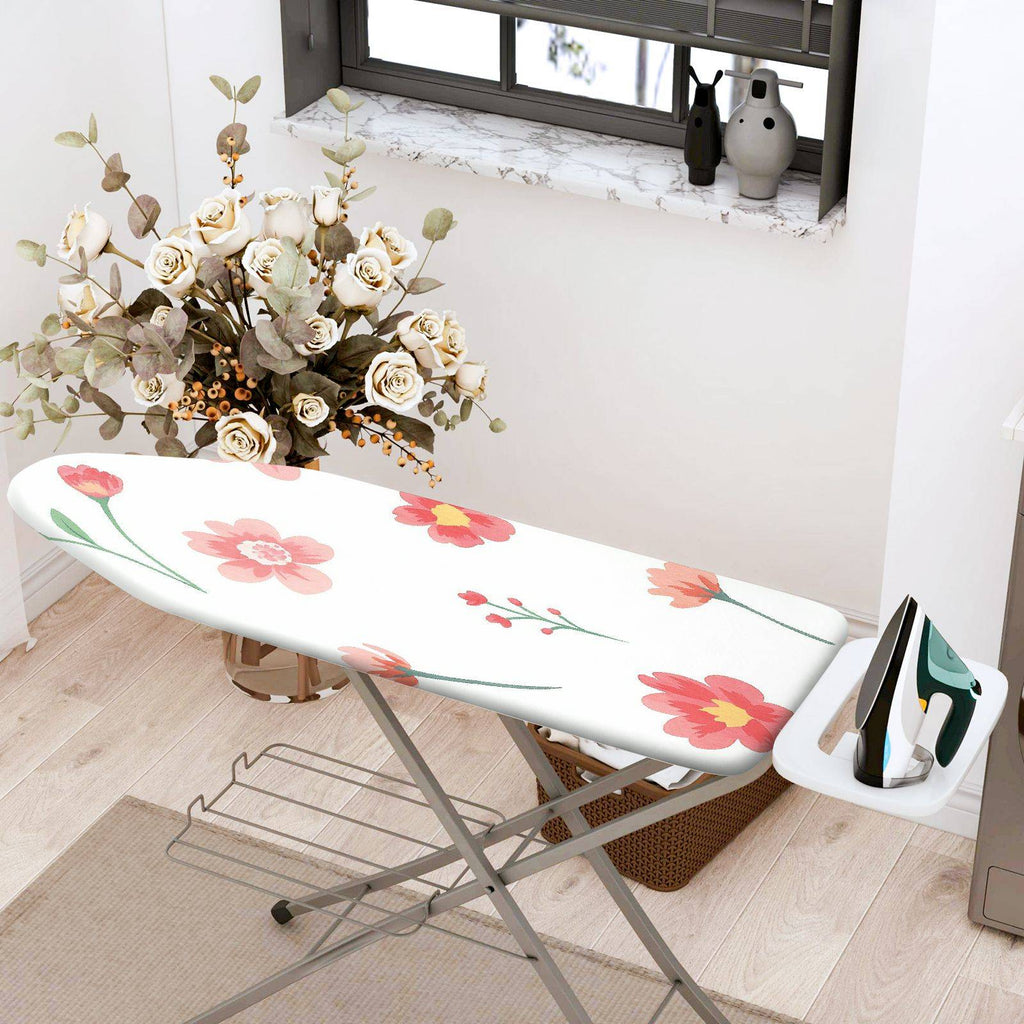 1-Piece Floral Pink Red Blossoms  Ironing Board Cover, Universal Size, Without Board