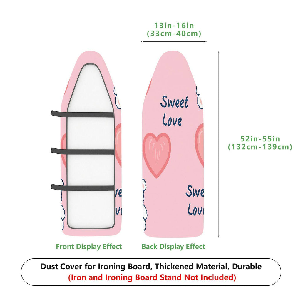 1-Piece Sweet Love Heart Pink  Ironing Board Cover, Universal Size, Without Board