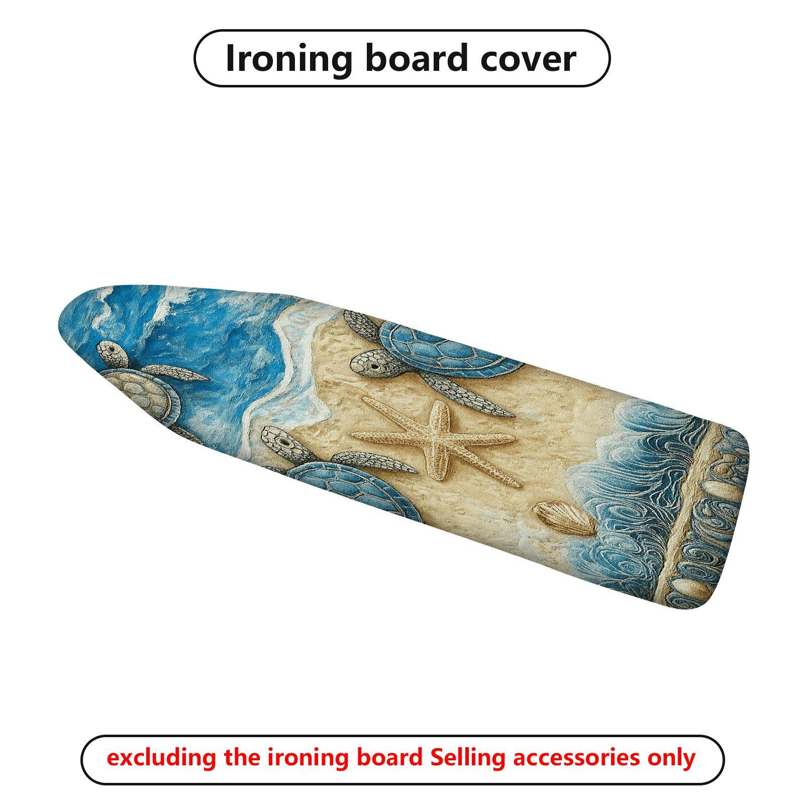 1-Piece Beach Turtle Ocean  Ironing Board Cover, Universal Size, Without Board