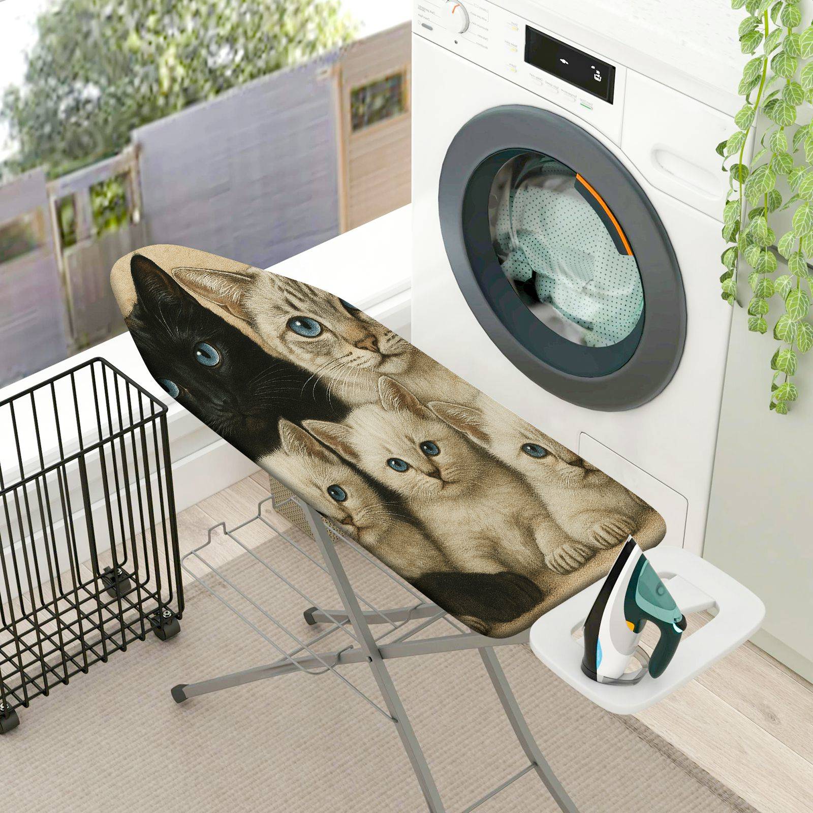 1-Piece Cat Kitten Animal  Ironing Board Cover, Universal Size, Without Board