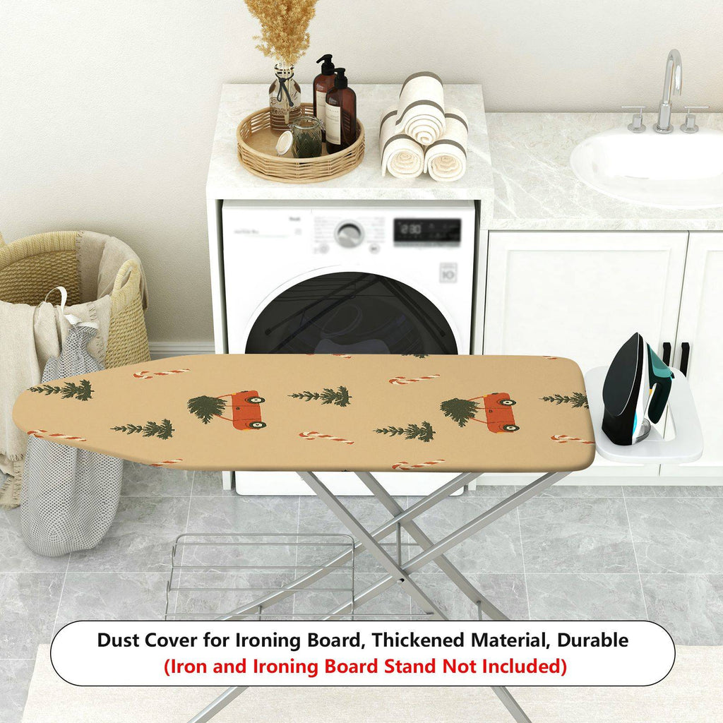 1-Piece Christmas Tree Candy Cane Car  Ironing Board Cover, Universal Size, Without Board