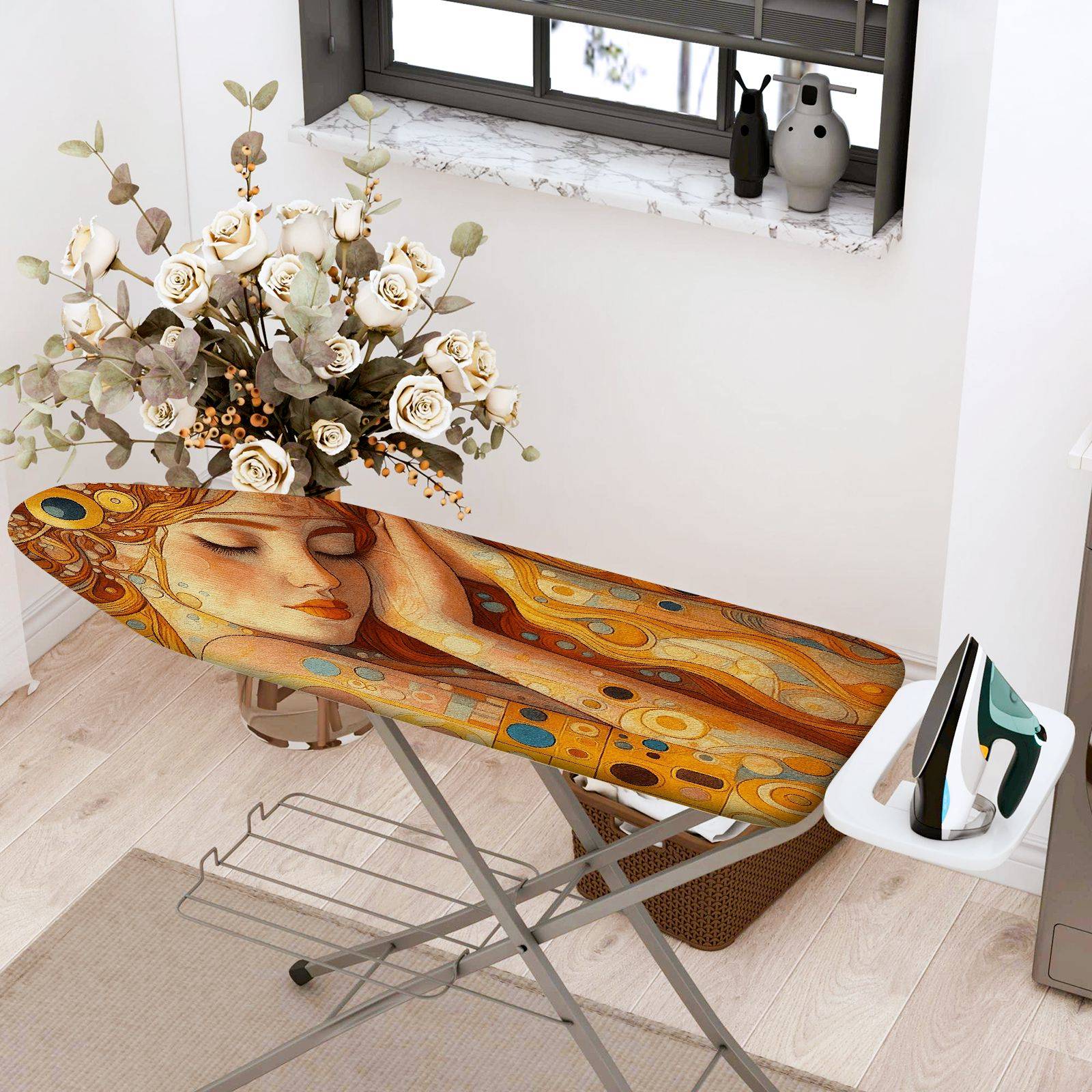 1-Piece Art Style Gustav Klimt Abstract  Ironing Board Cover, Universal Size, Without Board