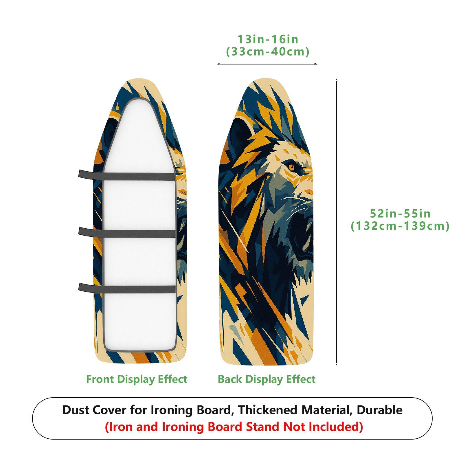 1-Piece Abstract Lion Pattern Graphic  Ironing Board Cover, Universal Size, Without Board
