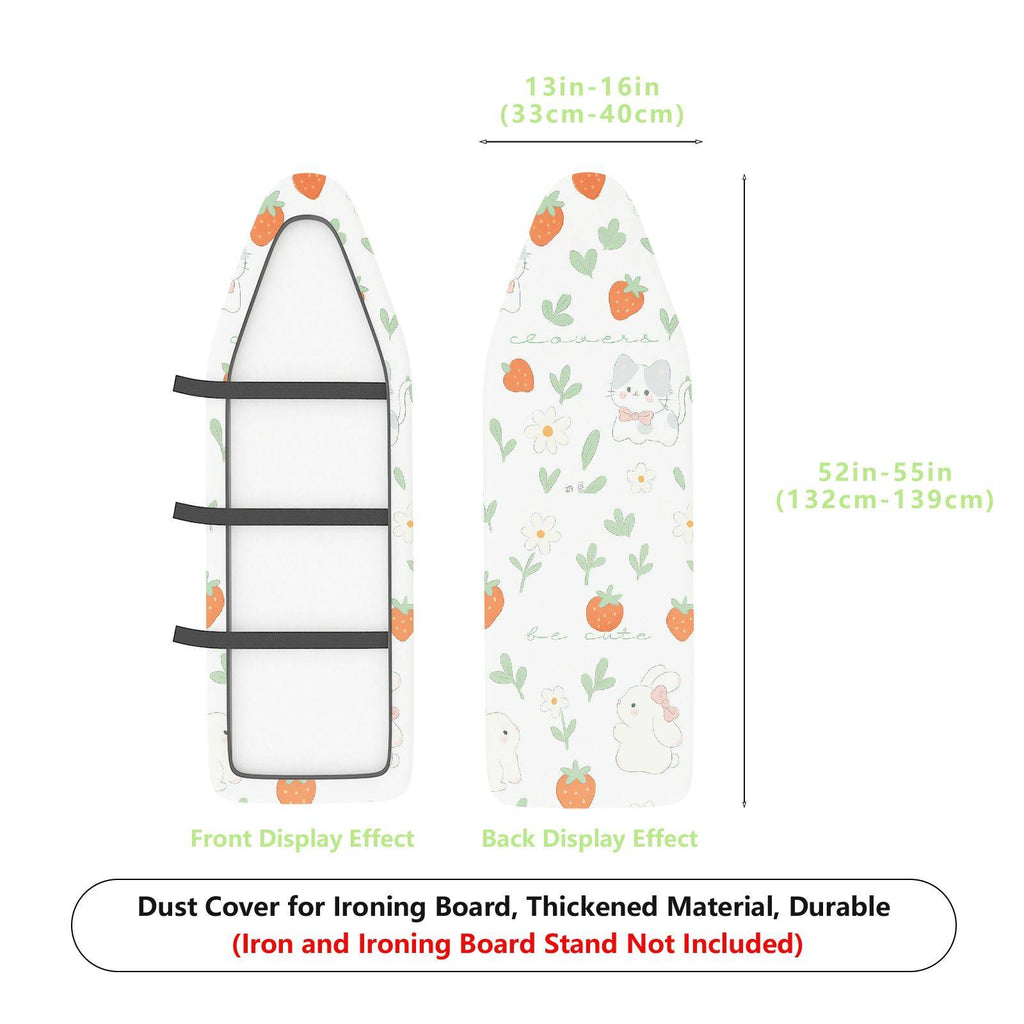 1-Piece Strawberry Floral Animal  Ironing Board Cover, Universal Size, Without Board