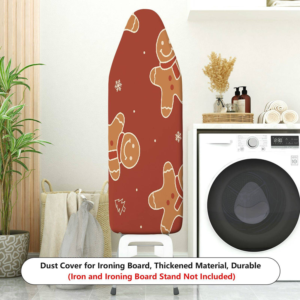 1-Piece Gingerbread Christmas Holiday  Ironing Board Cover, Universal Size, Without Board