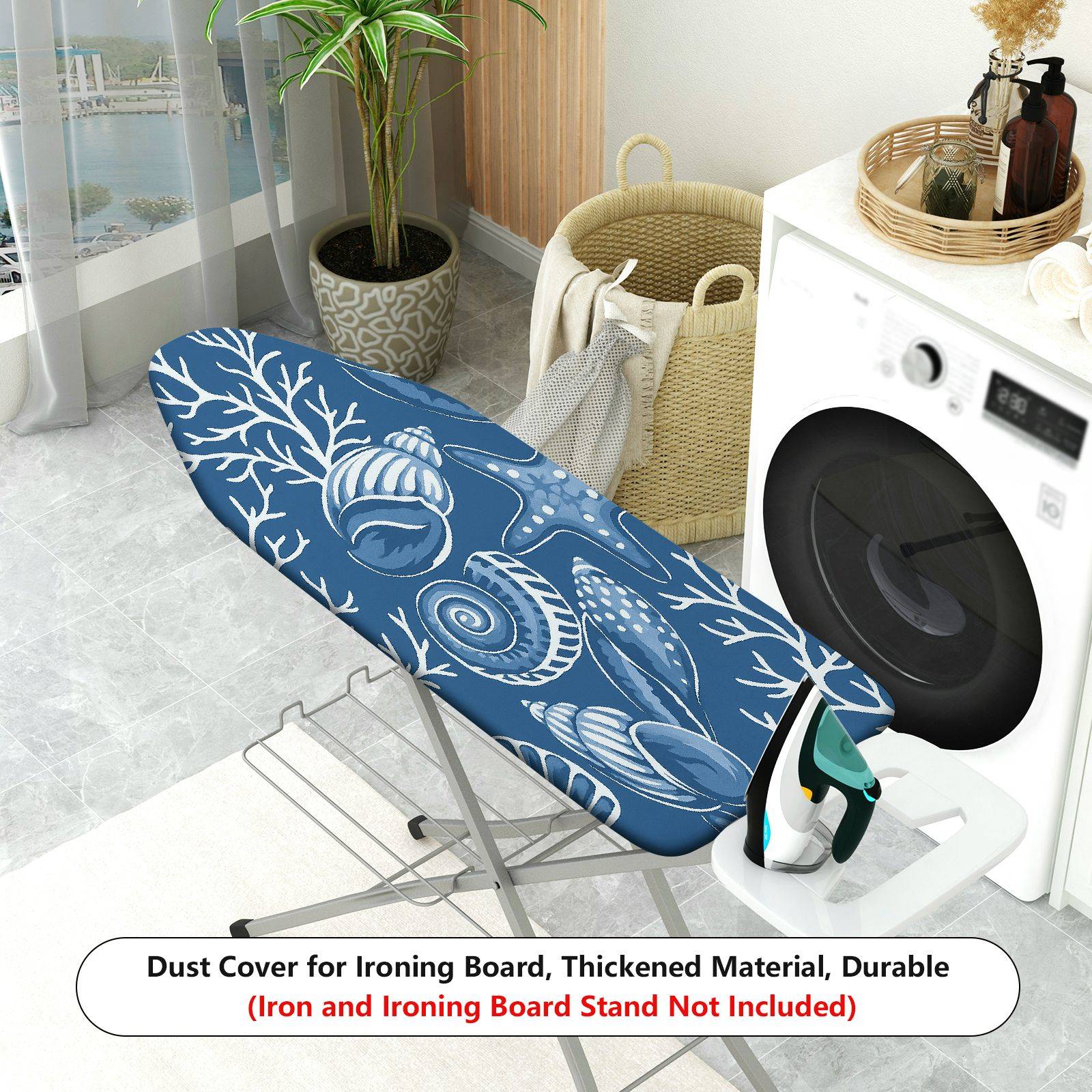 1-Piece Ocean Shell Star  Ironing Board Cover, Universal Size, Without Board