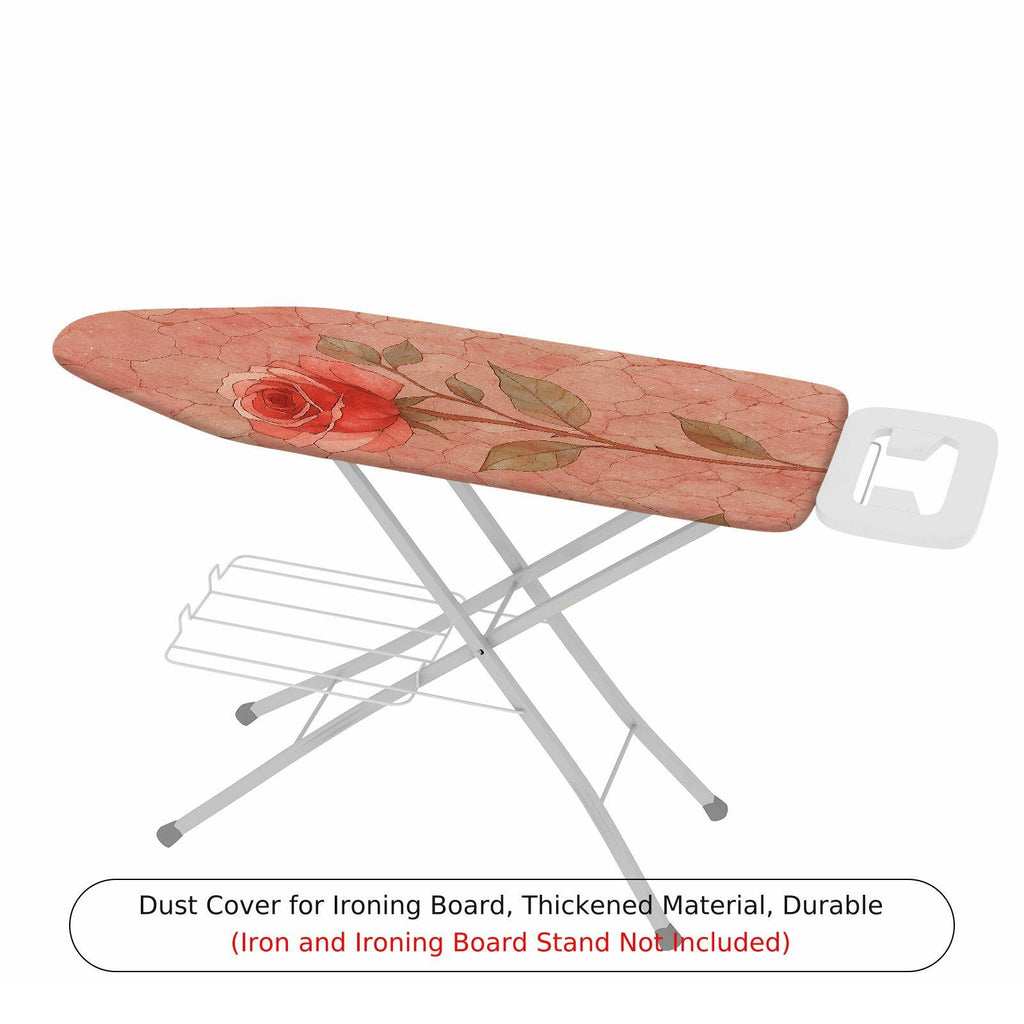 1-Piece Pink Rose Floral Print  Ironing Board Cover, Universal Size, Without Board