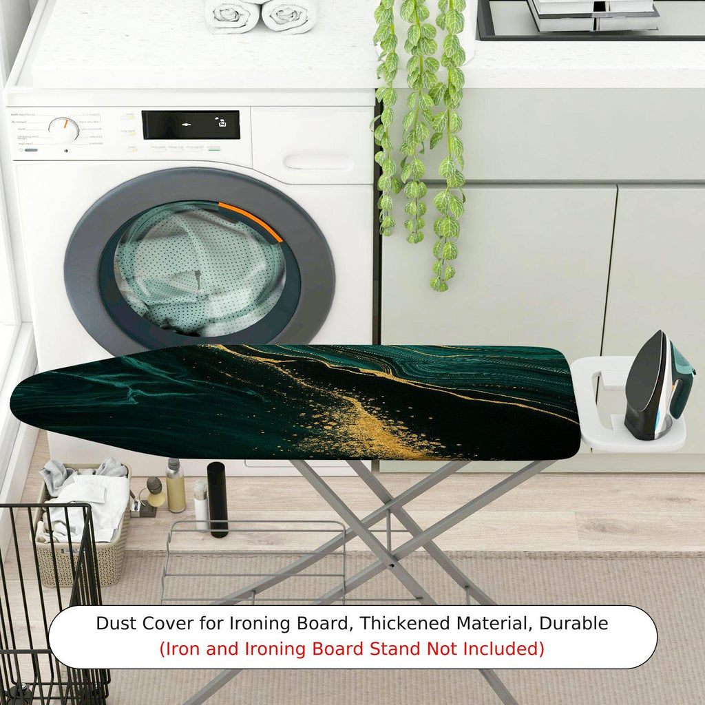 1-Piece Abstract Swirl Gold  Ironing Board Cover, Universal Size, Without Board
