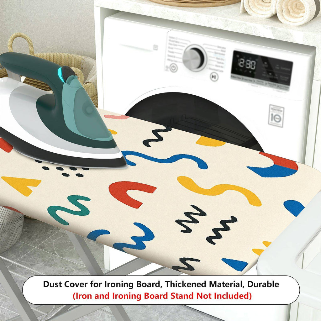 1-Piece Abstract Rainbow Geometry Color  Ironing Board Cover, Universal Size, Without Board