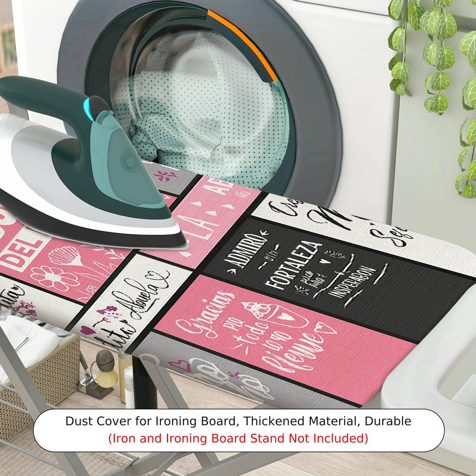 1-Piece Grandmother Quote Inspirational Pink  Ironing Board Cover, Universal Size, Without Board