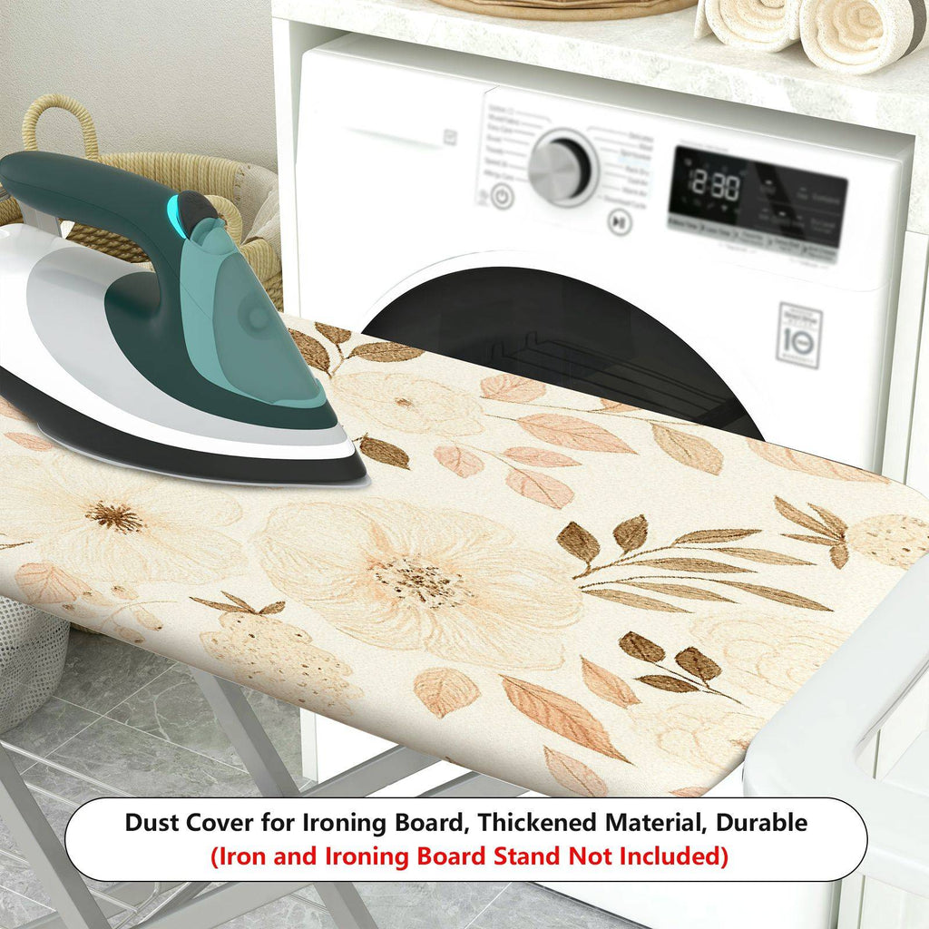 1-Piece Floral Beige Elegant  Ironing Board Cover, Universal Size, Without Board