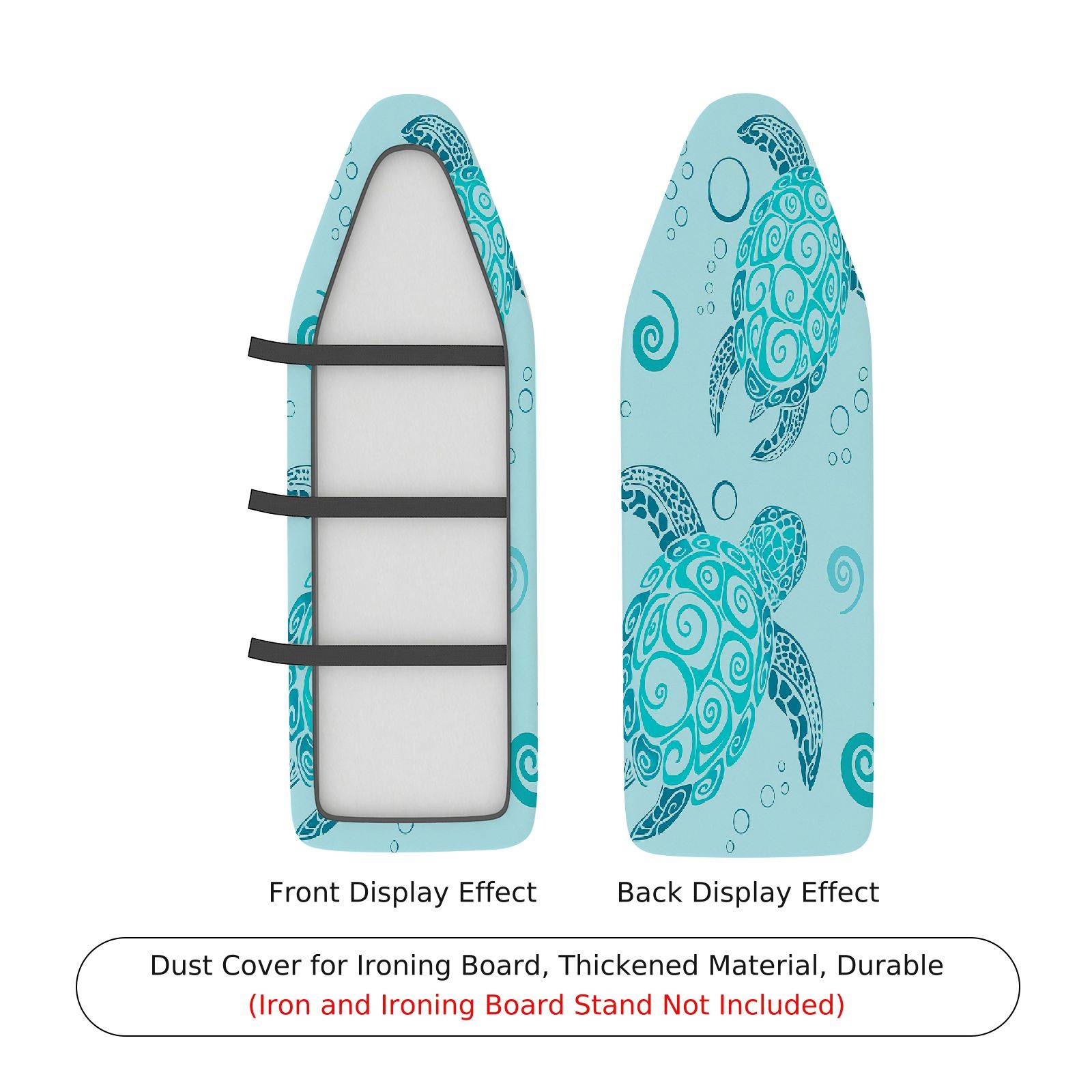 1-Piece Turtle Ocean Swirl  Ironing Board Cover, Universal Size, Without Board