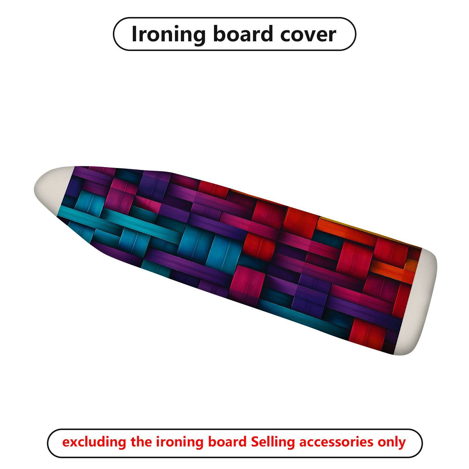 1-Piece Colorful Artistic Abstract  Ironing Board Cover, Universal Size, Without Board
