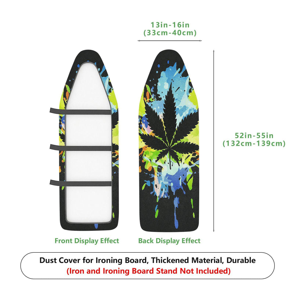1-Piece Colorful Leaf Artistic Abstract  Ironing Board Cover, Universal Size, Without Board