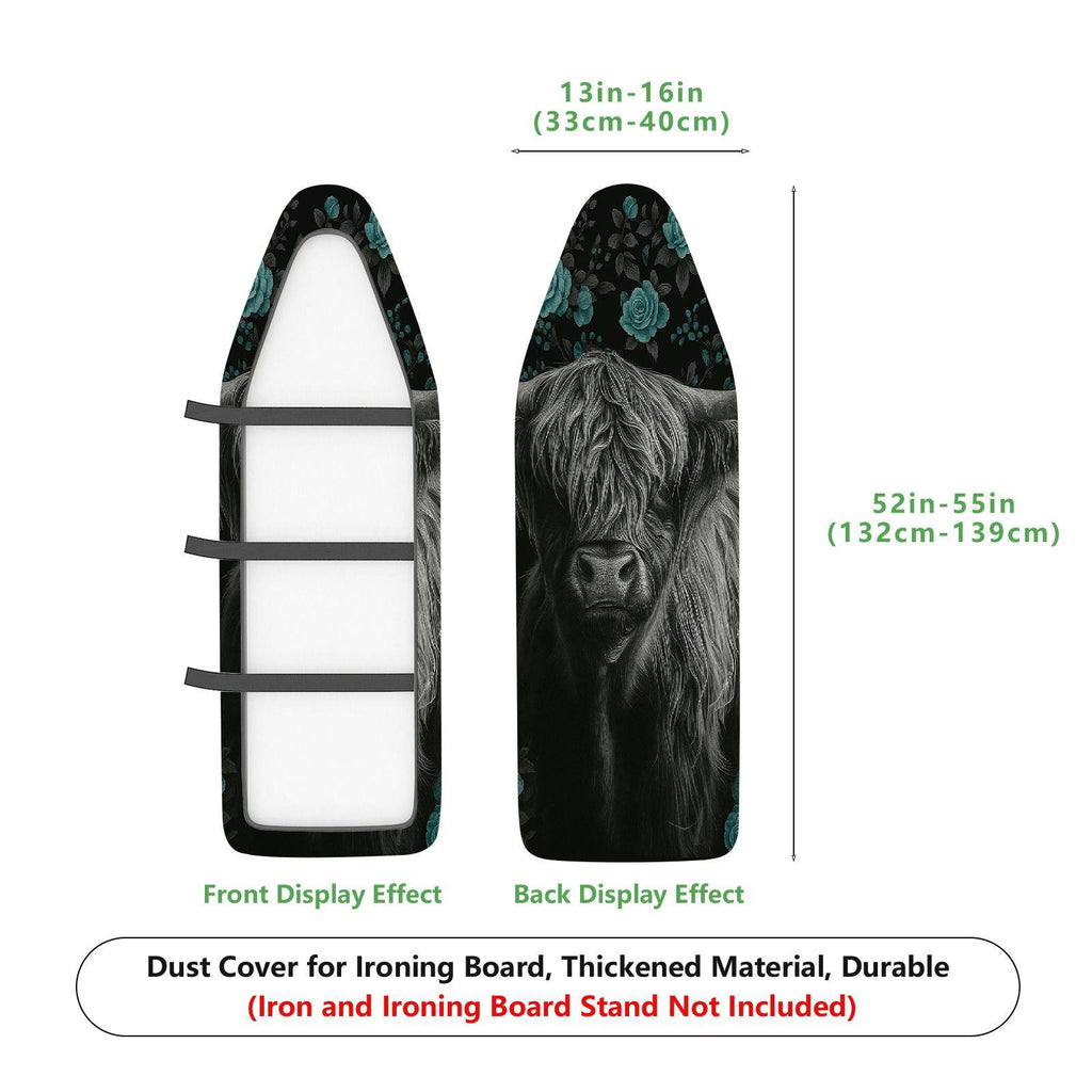 1-Piece Horse Floral Artistic  Ironing Board Cover, Universal Size, Without Board