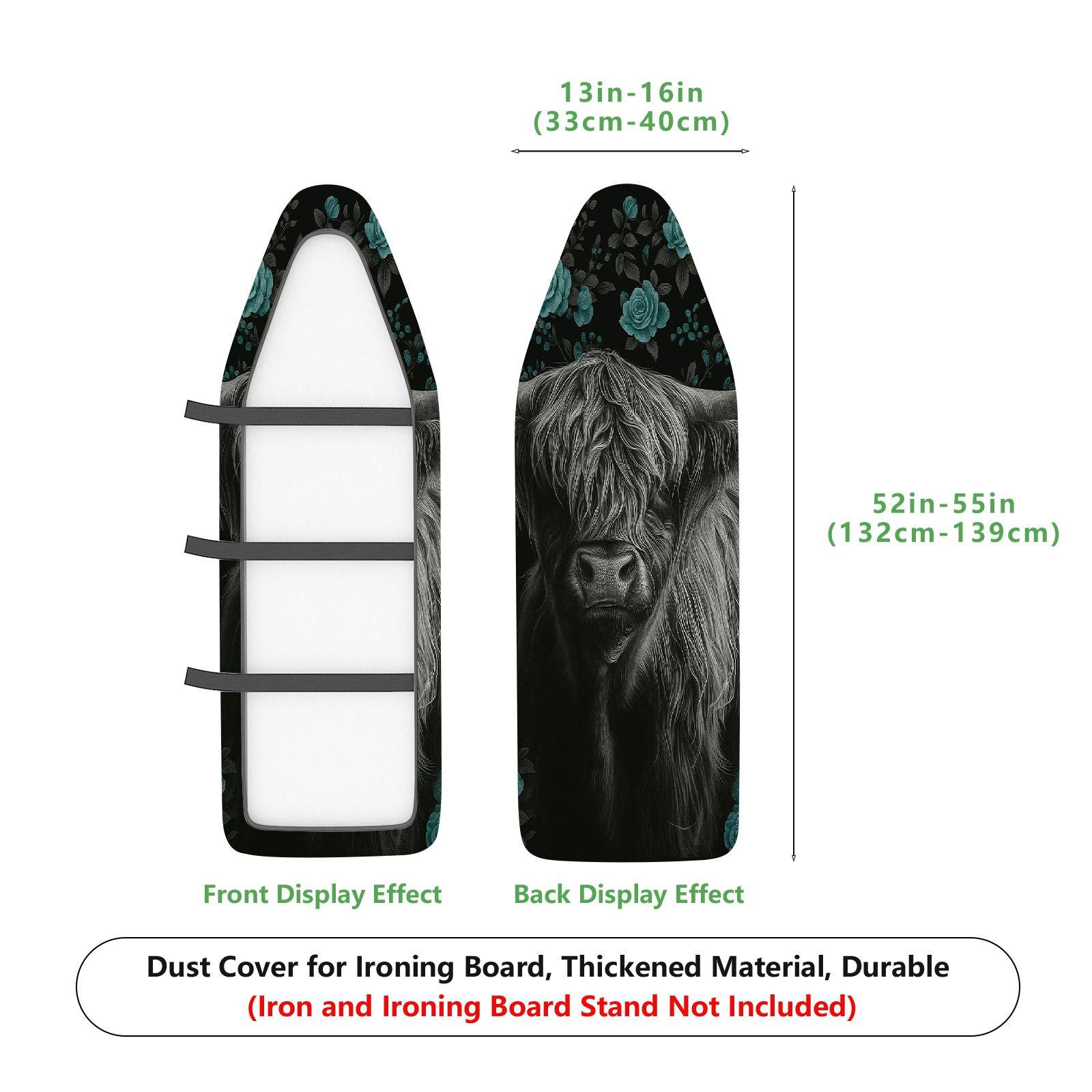 1-Piece Horse Floral Artistic  Ironing Board Cover, Universal Size, Without Board