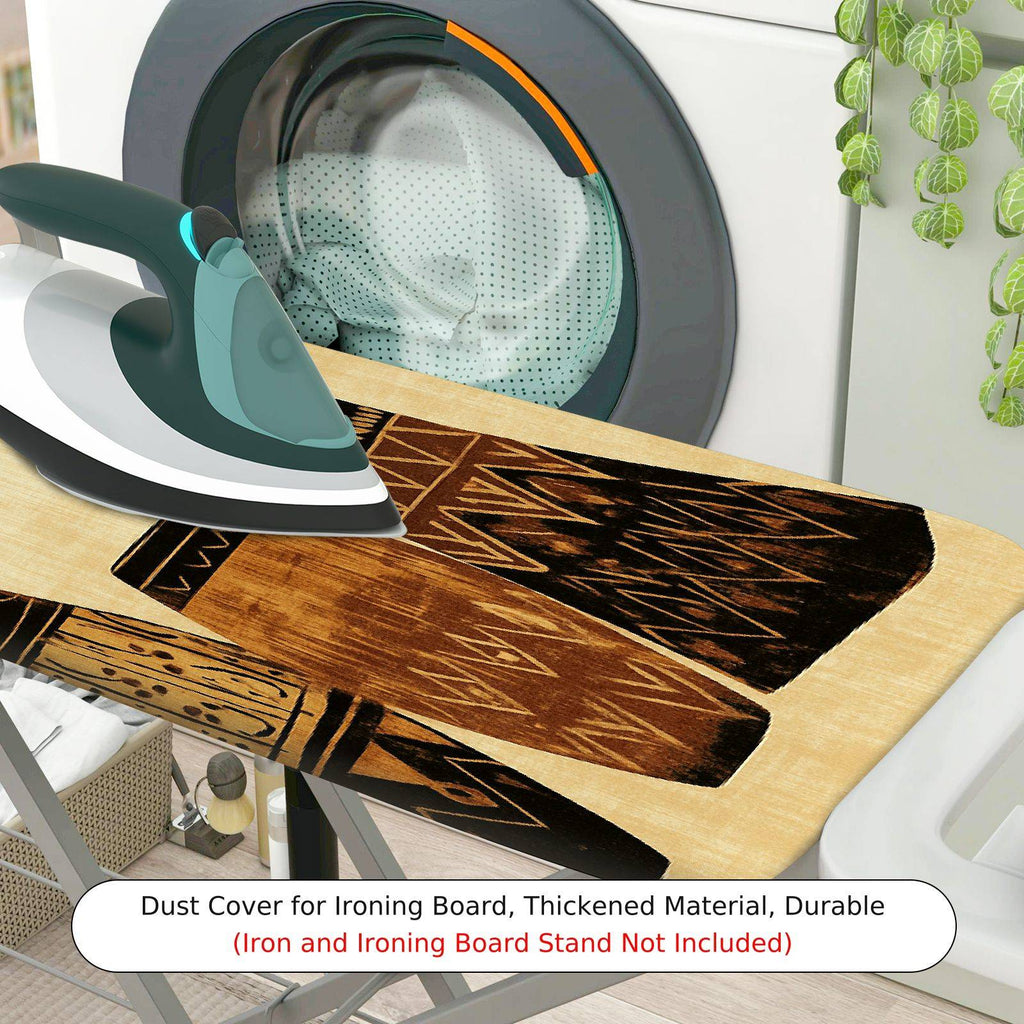 1-Piece African Tribal Pattern Ethnic Drum  Ironing Board Cover, Universal Size, Without Board