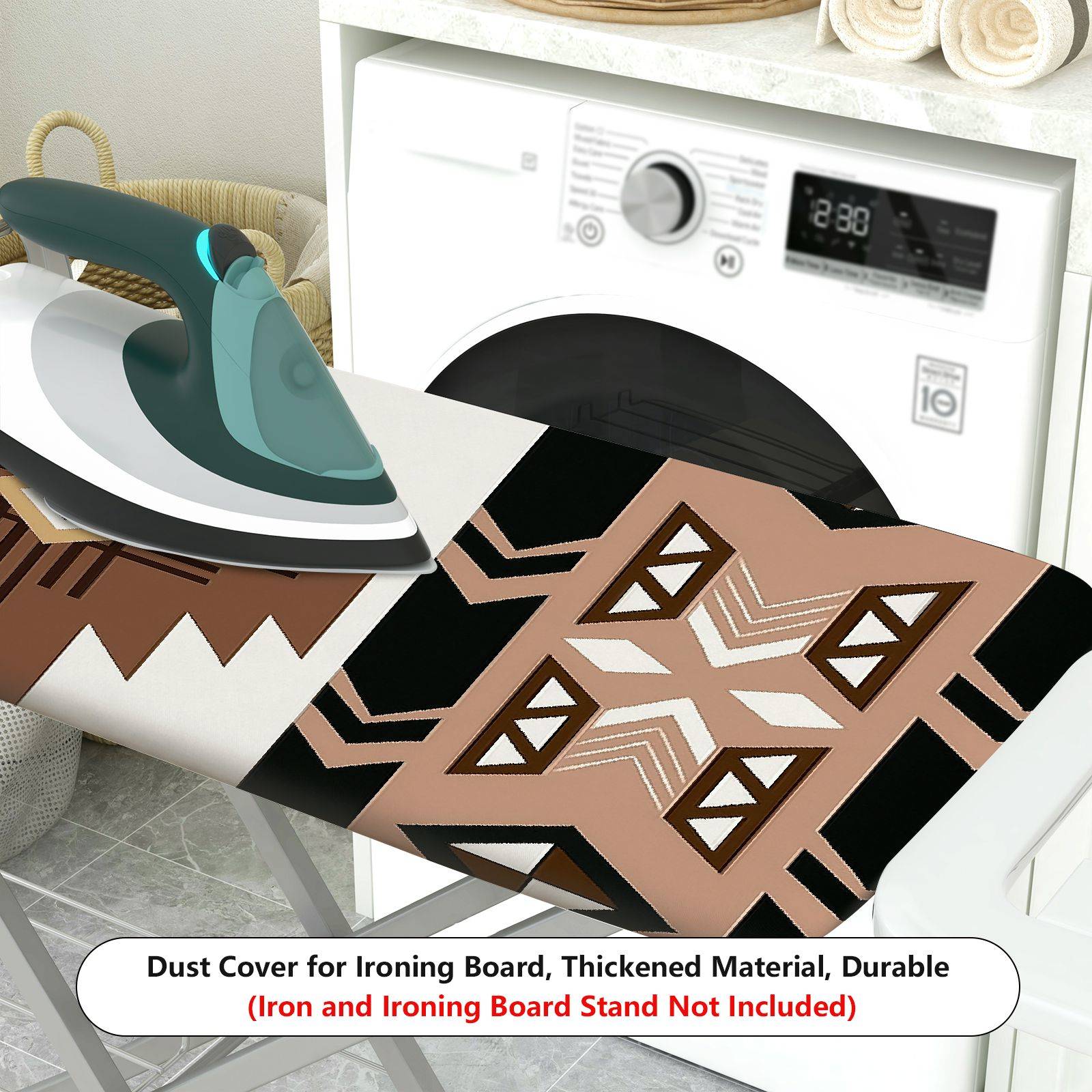 1-Piece Aztec Retro Geometric  Ironing Board Cover, Universal Size, Without Board