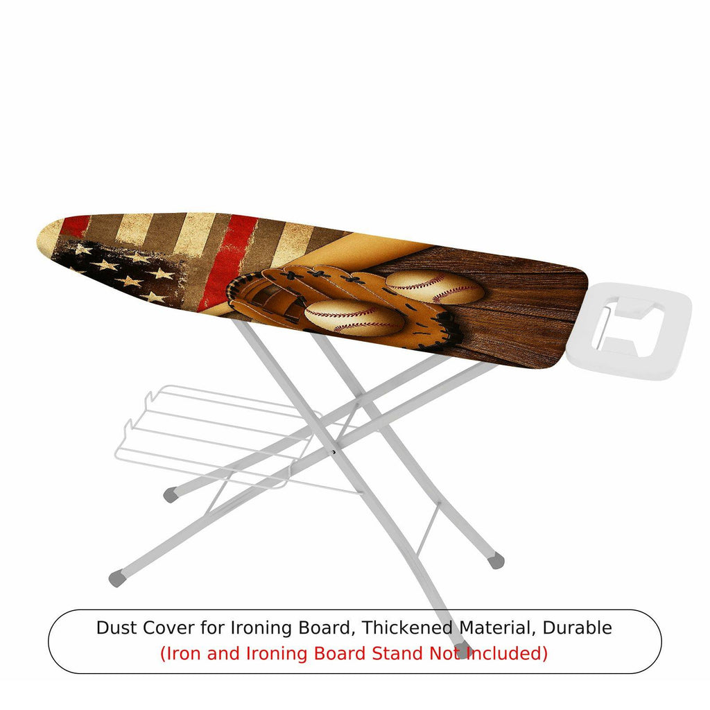 1-Piece American Flag Baseball Glove Vintage  Ironing Board Cover, Universal Size, Without Board