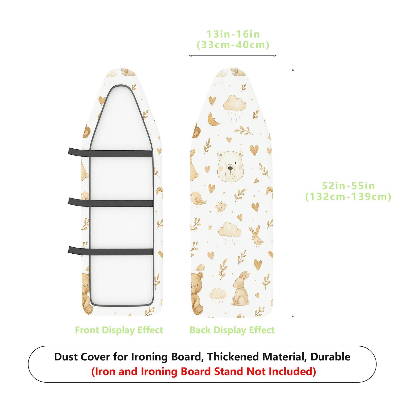 1-Piece Animal Cloud Heart  Ironing Board Cover, Universal Size, Without Board