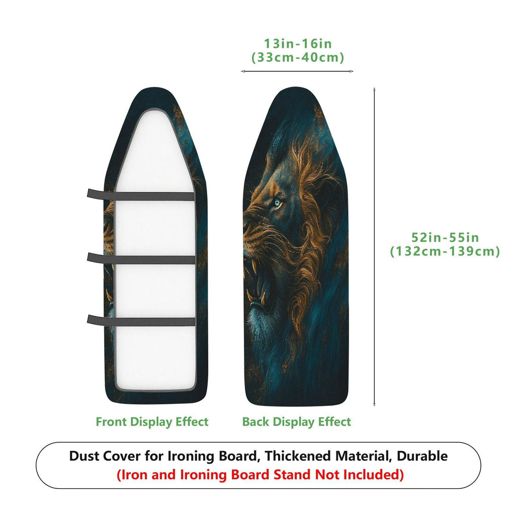 1-Piece Lion Art Animal Dark  Ironing Board Cover, Universal Size, Without Board