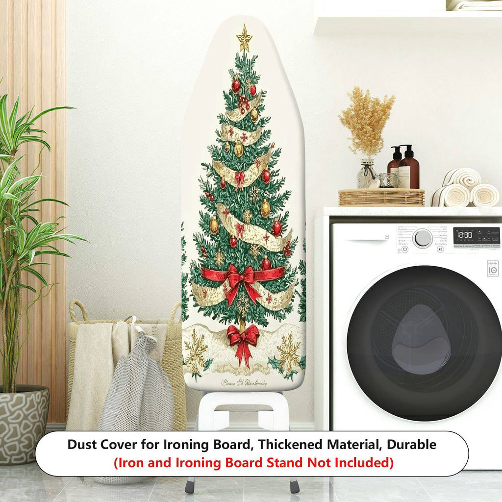 1-Piece Christmas Tree Festive Seasonal  Ironing Board Cover, Universal Size, Without Board