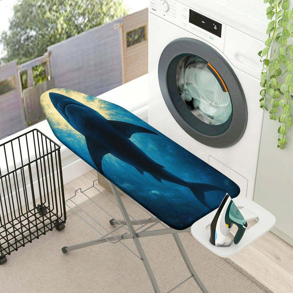 1-Piece Shark Ocean Blue  Ironing Board Cover, Universal Size, Without Board