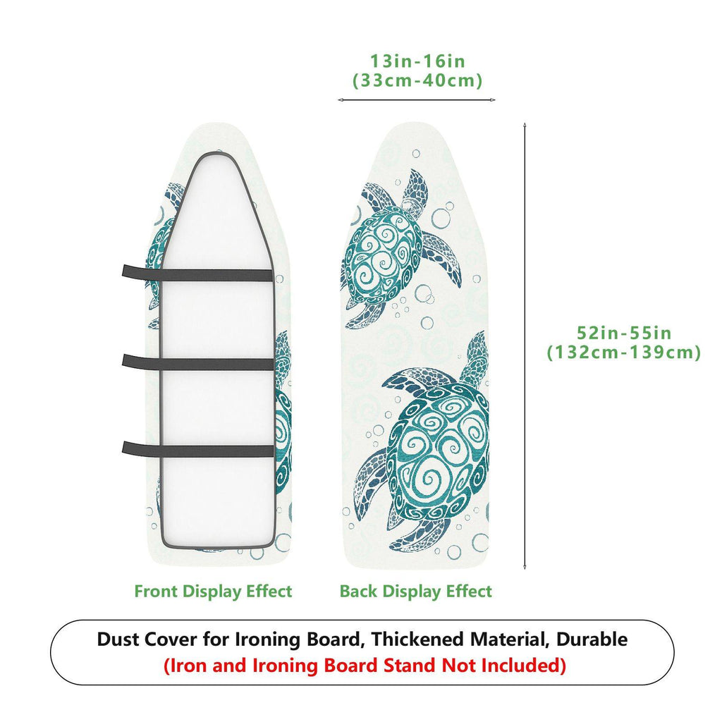 1-Piece Sea Turtle Aqua Blue Ocean  Ironing Board Cover, Universal Size, Without Board