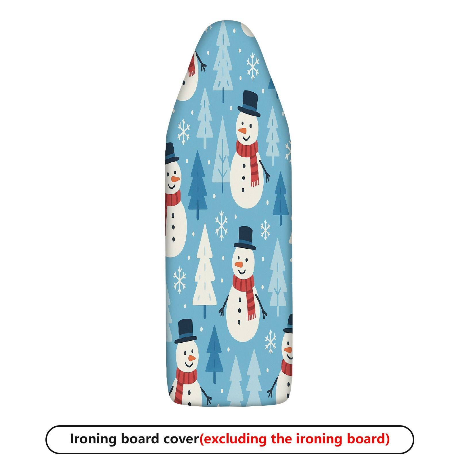 1-Piece Snowman Christmas Tree Winter  Ironing Board Cover, Universal Size, Without Board