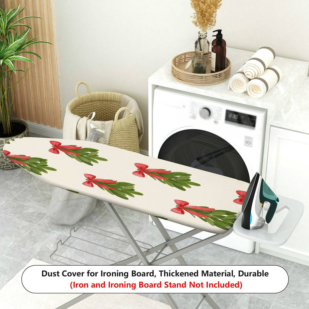 1-Piece Christmas Bow Greenery  Ironing Board Cover, Universal Size, Without Board