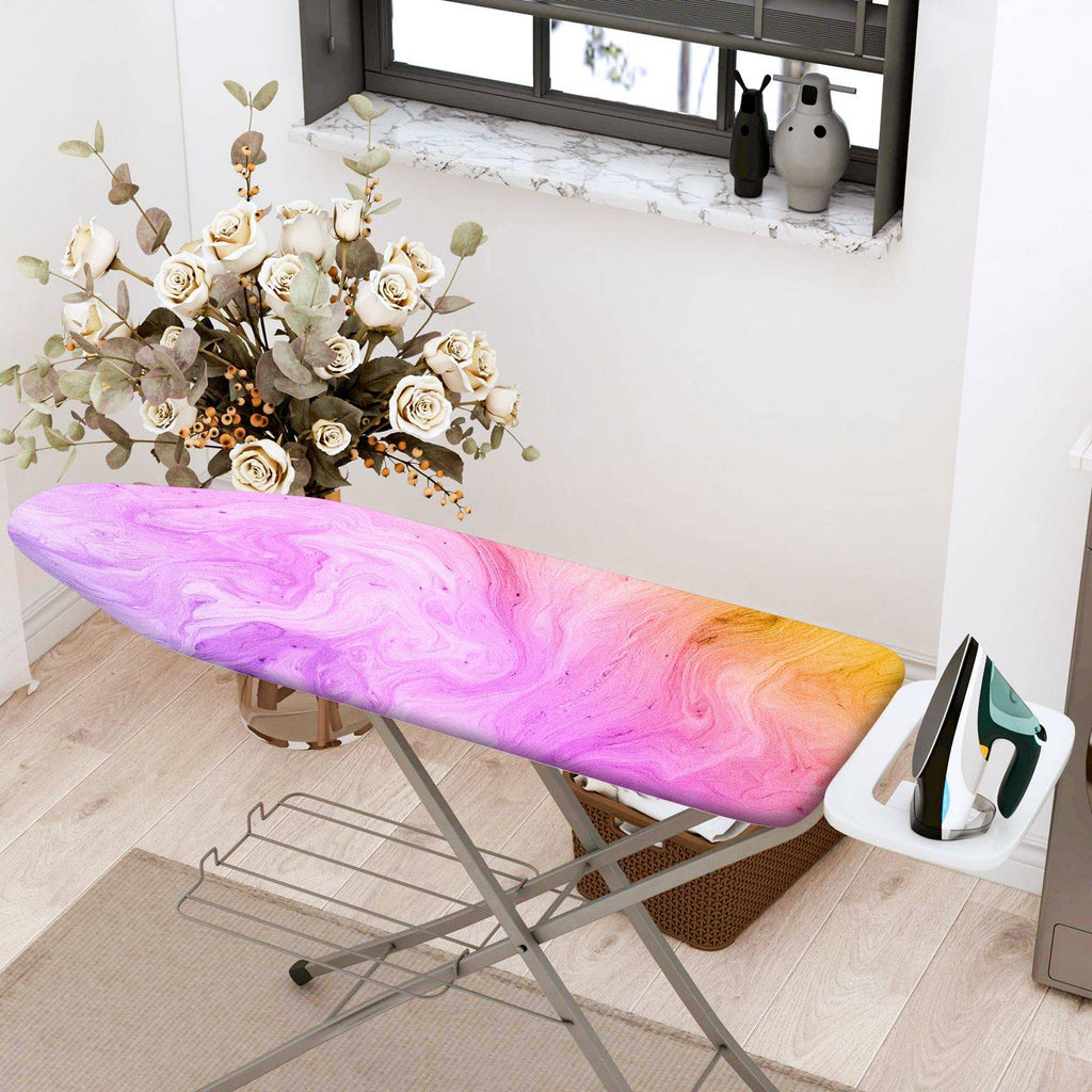 1-Piece Purple Pink Gradient Swirl Pattern  Ironing Board Cover, Universal Size, Without Board
