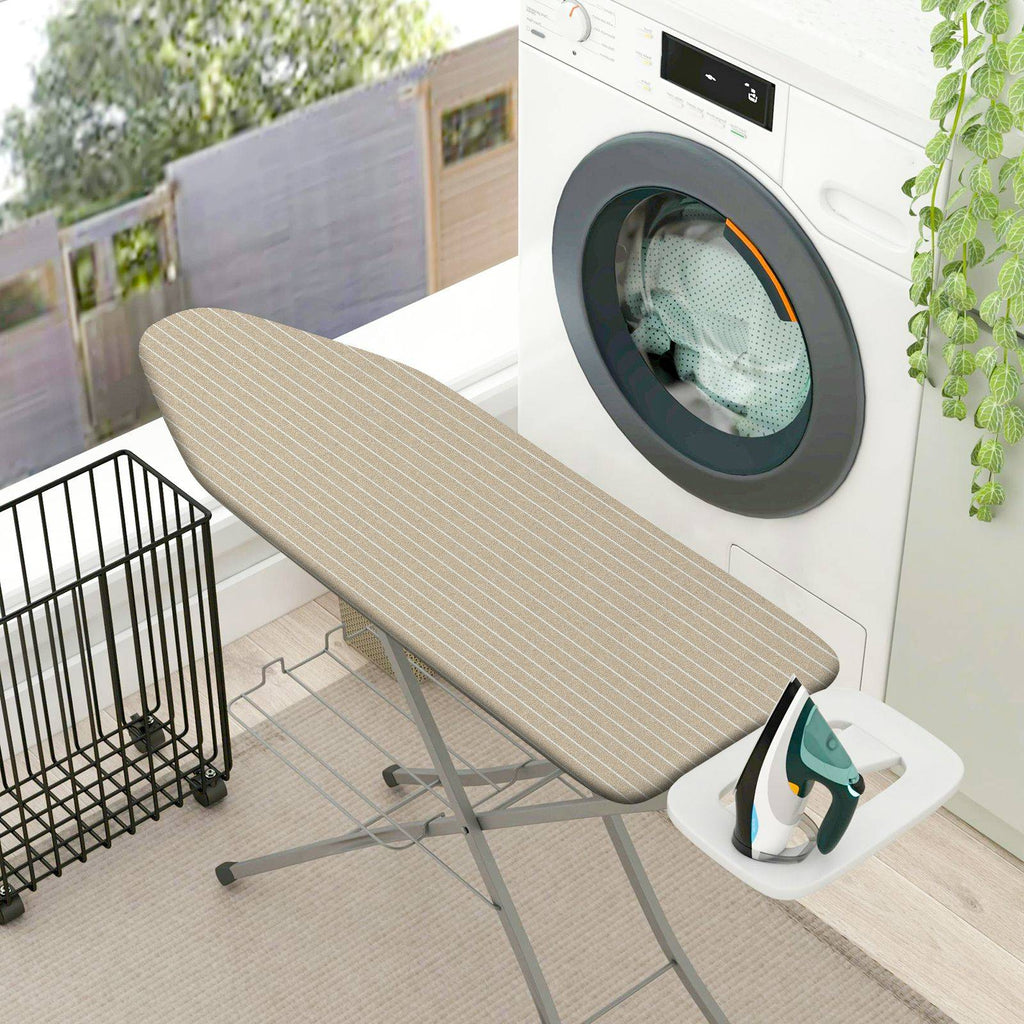 1-Piece Striped Beige Simple  Ironing Board Cover, Universal Size, Without Board