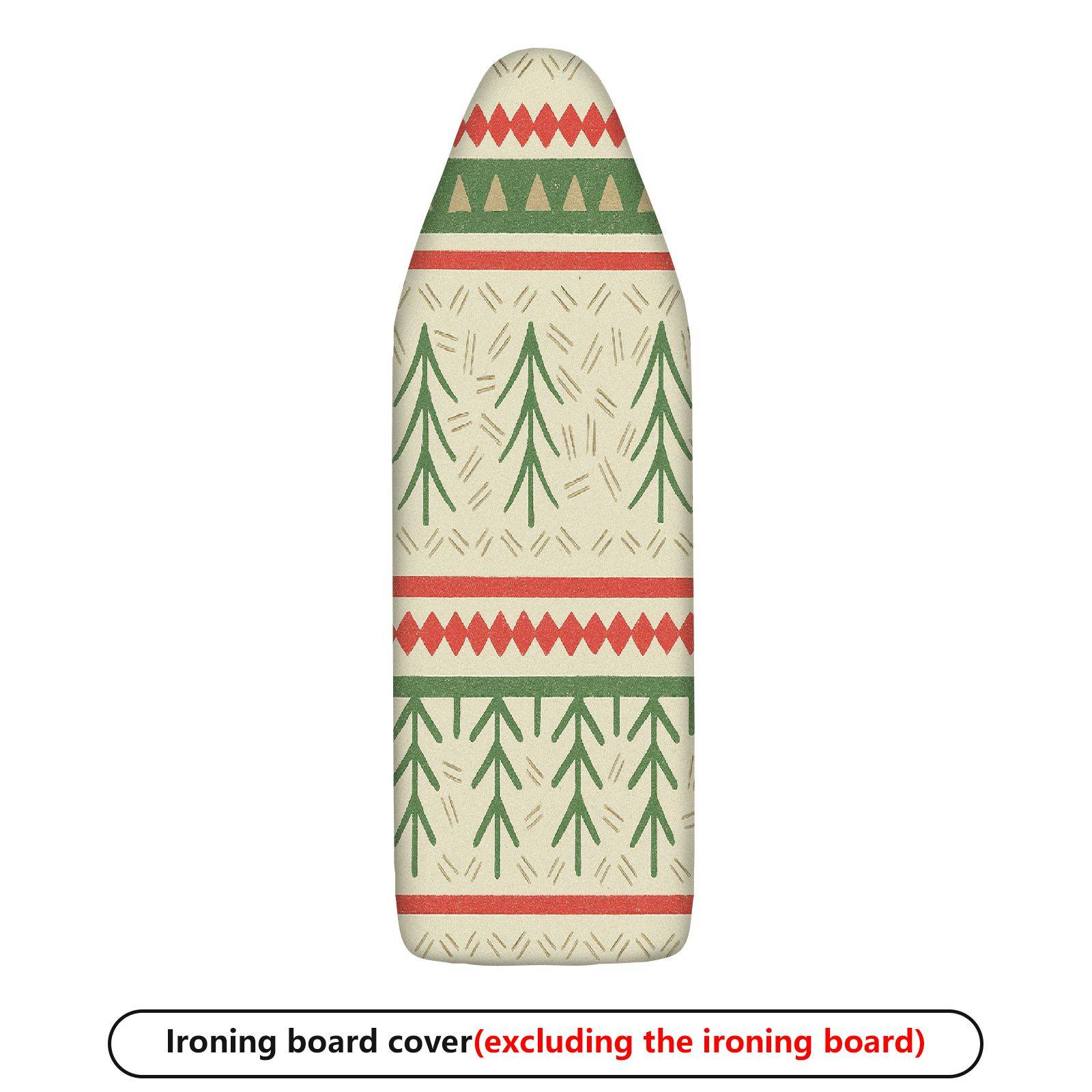 1-Piece Christmas Tree Nordic Red Green  Ironing Board Cover, Universal Size, Without Board