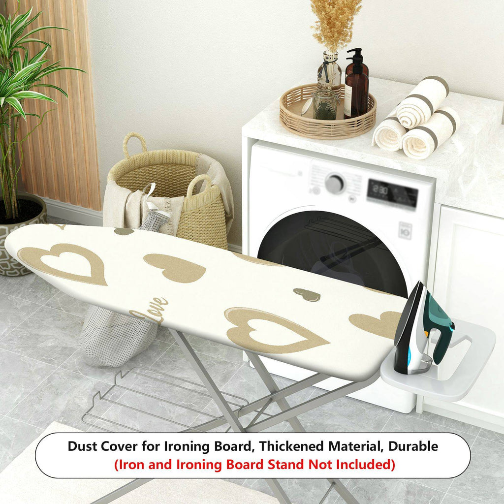 1-Piece Love Heart Pattern Beige  Ironing Board Cover, Universal Size, Without Board