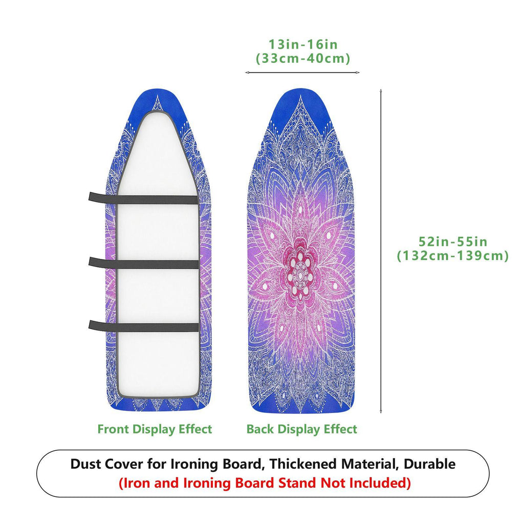 1-Piece Mandala Pink Blue  Ironing Board Cover, Universal Size, Without Board