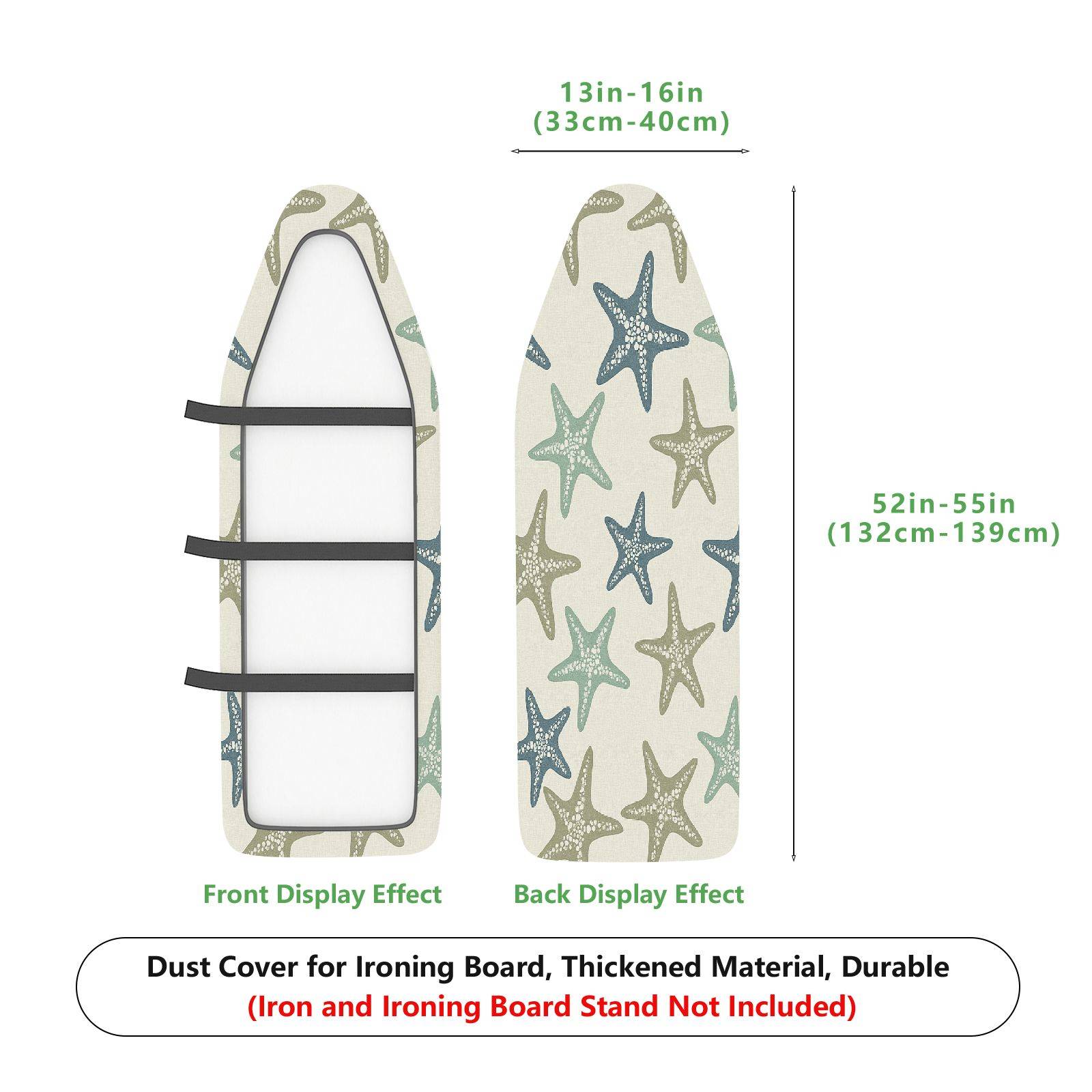 1-Piece Starfish Ocean Beach  Ironing Board Cover, Universal Size, Without Board