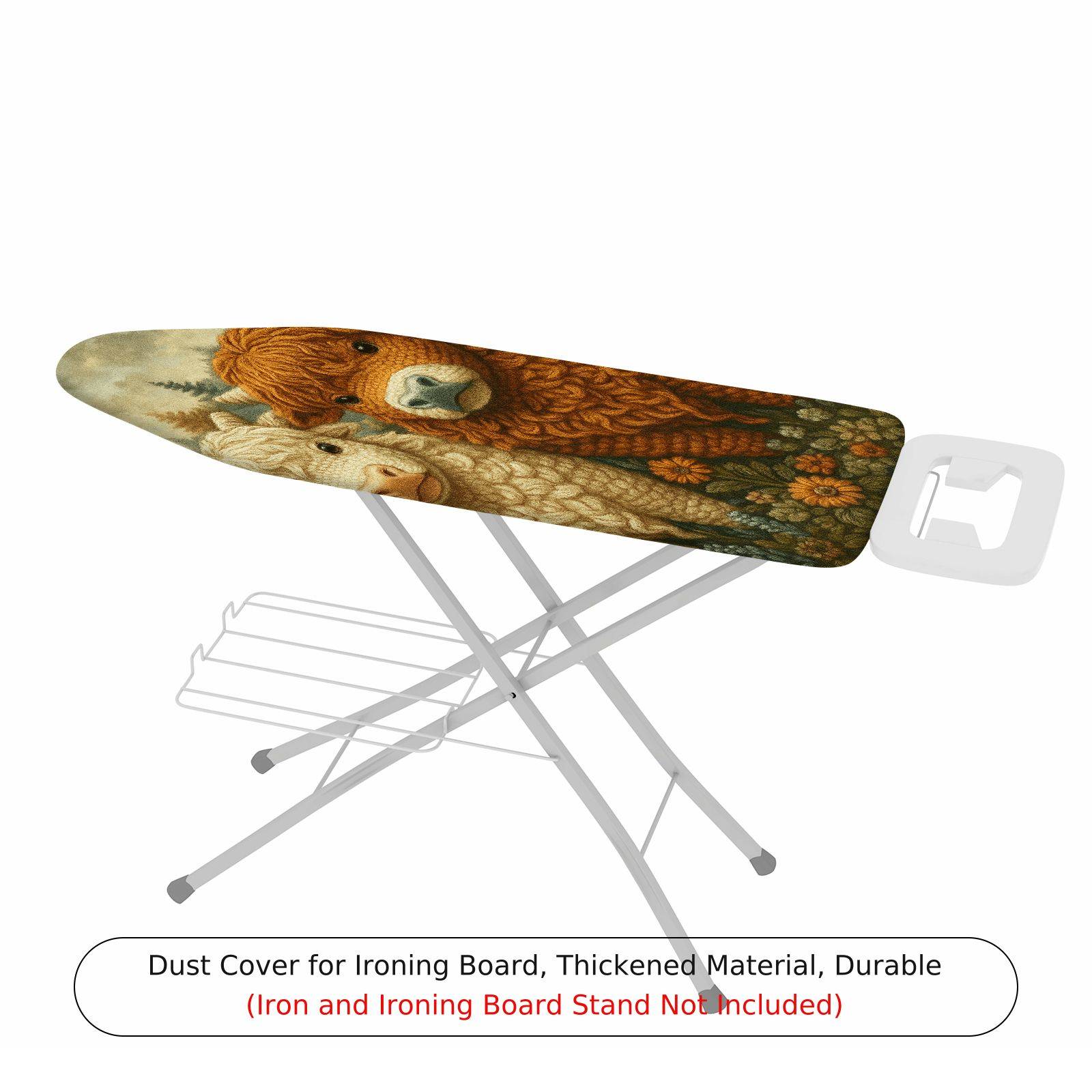 1-Piece Alpaca Animal Floral  Ironing Board Cover, Universal Size, Without Board